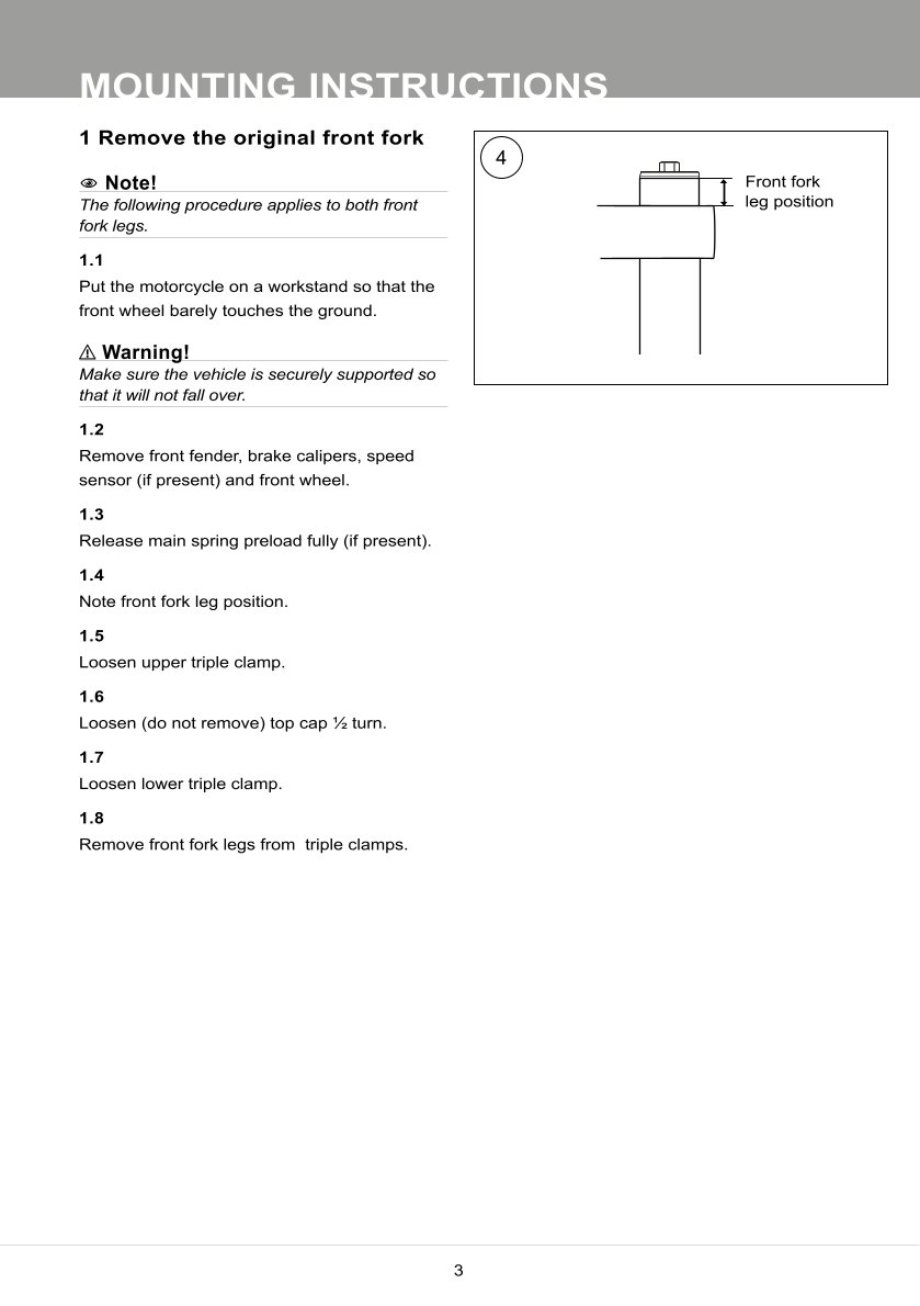 สปริงโช้คหน้า Ohlins FKS502 For Kawasaki Z900 Performance 2017-2023
