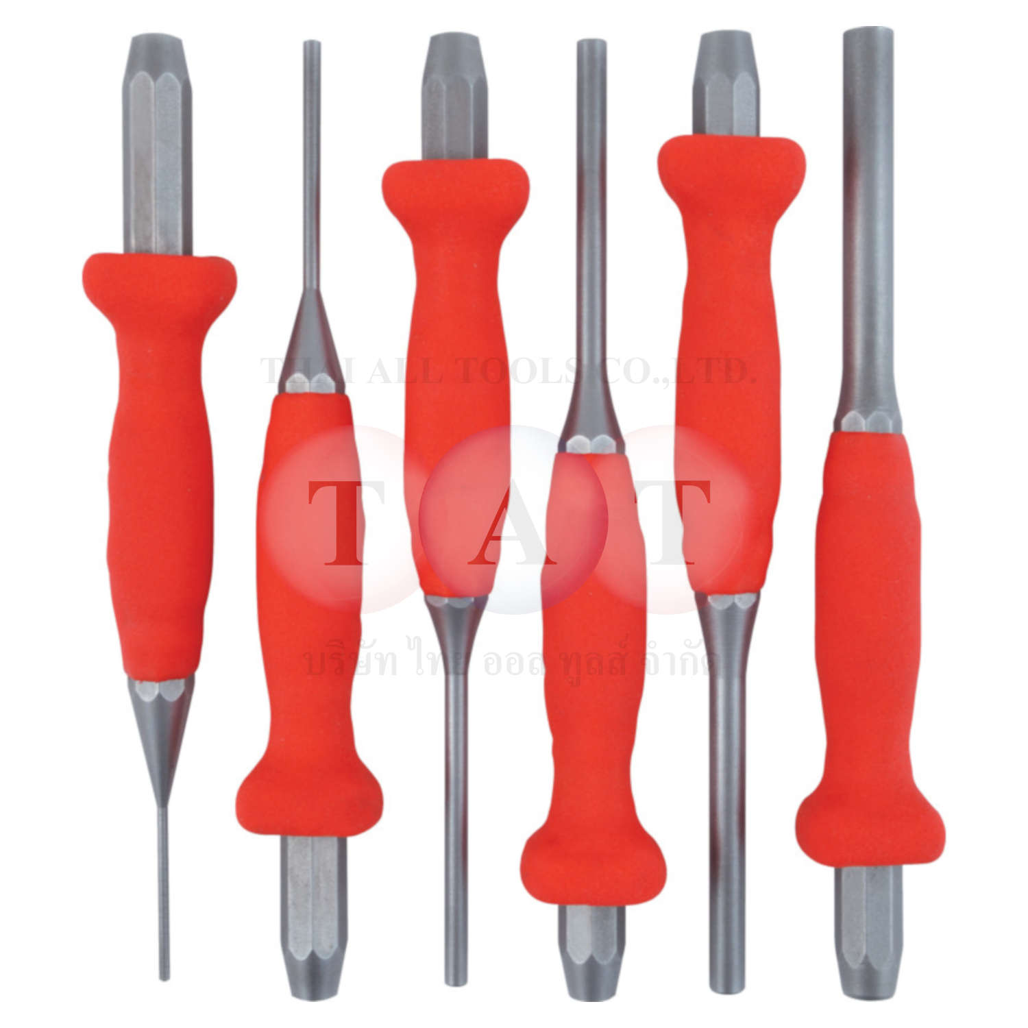 Kennedy.2-8mm PARALLEL PIN PUNCH SET CUSHION GRIP (6-PCE)