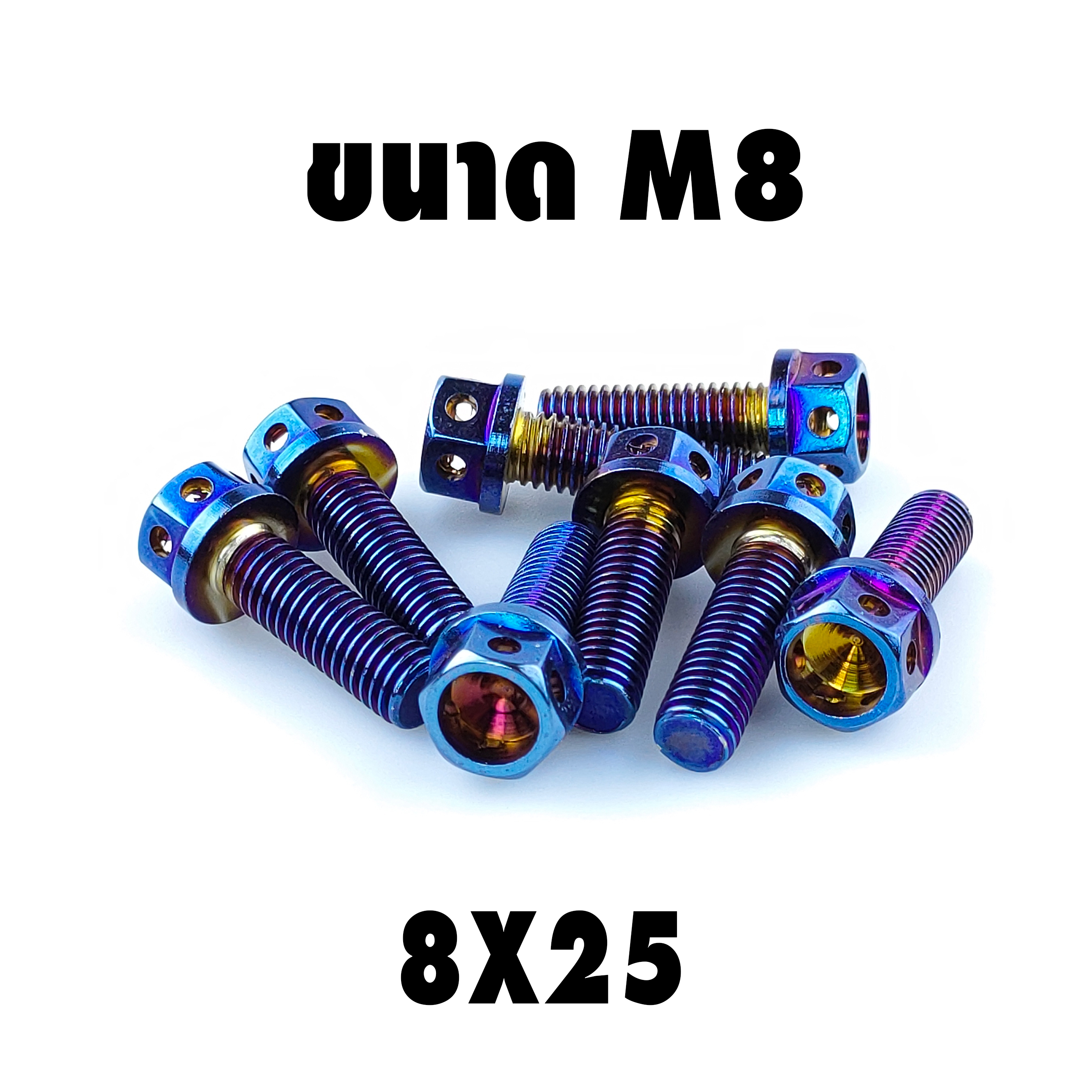 น็อตหัวเจาะไทเท (เบอร์12 M8X25)