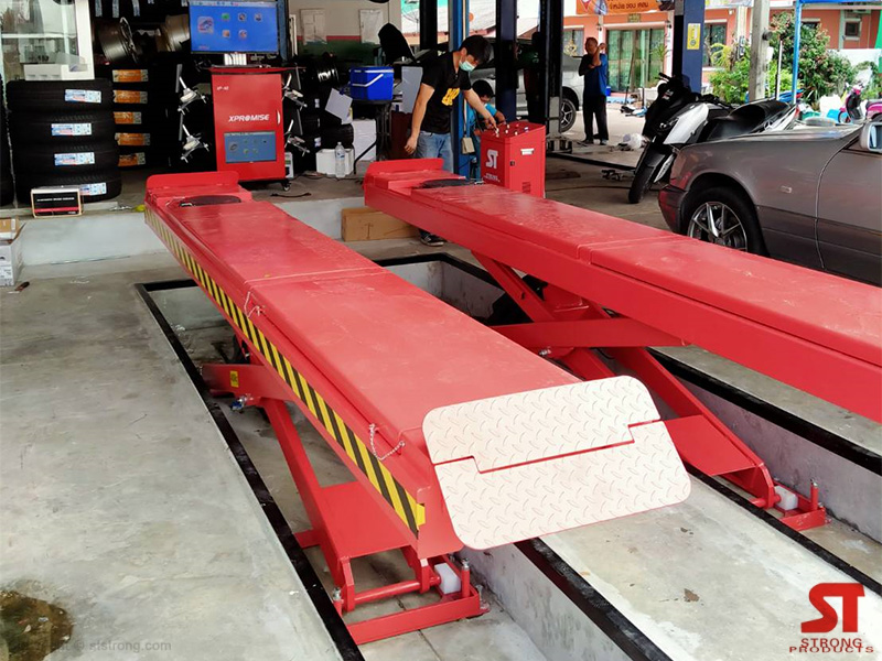 ลิฟท์กรรไกร ตั้งศูนย์ล้อแบบ 2 ชั้น ST-3521