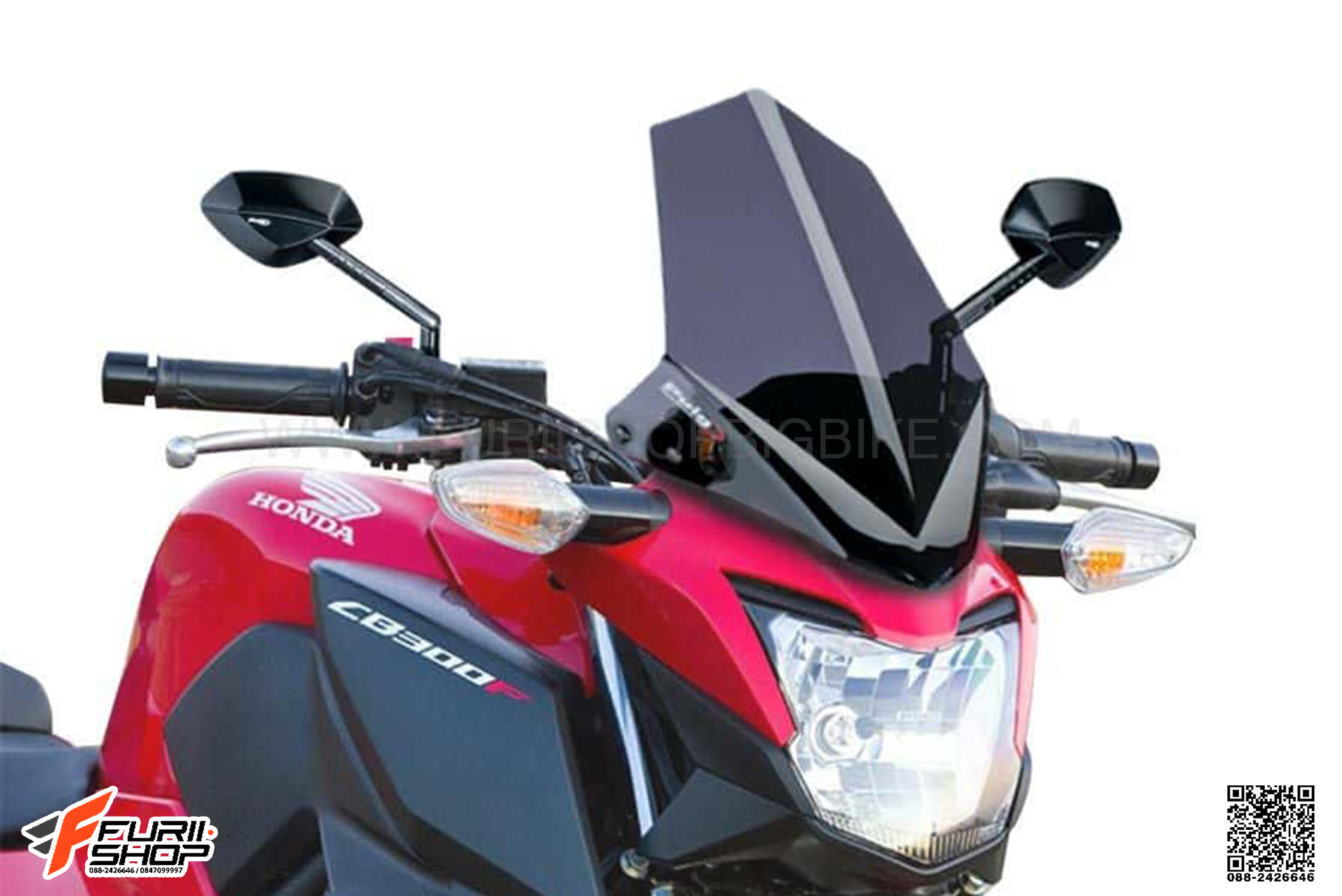 ชิวหน้า PUIG สีSOMKE อ่อน FOR HONDA CB300F