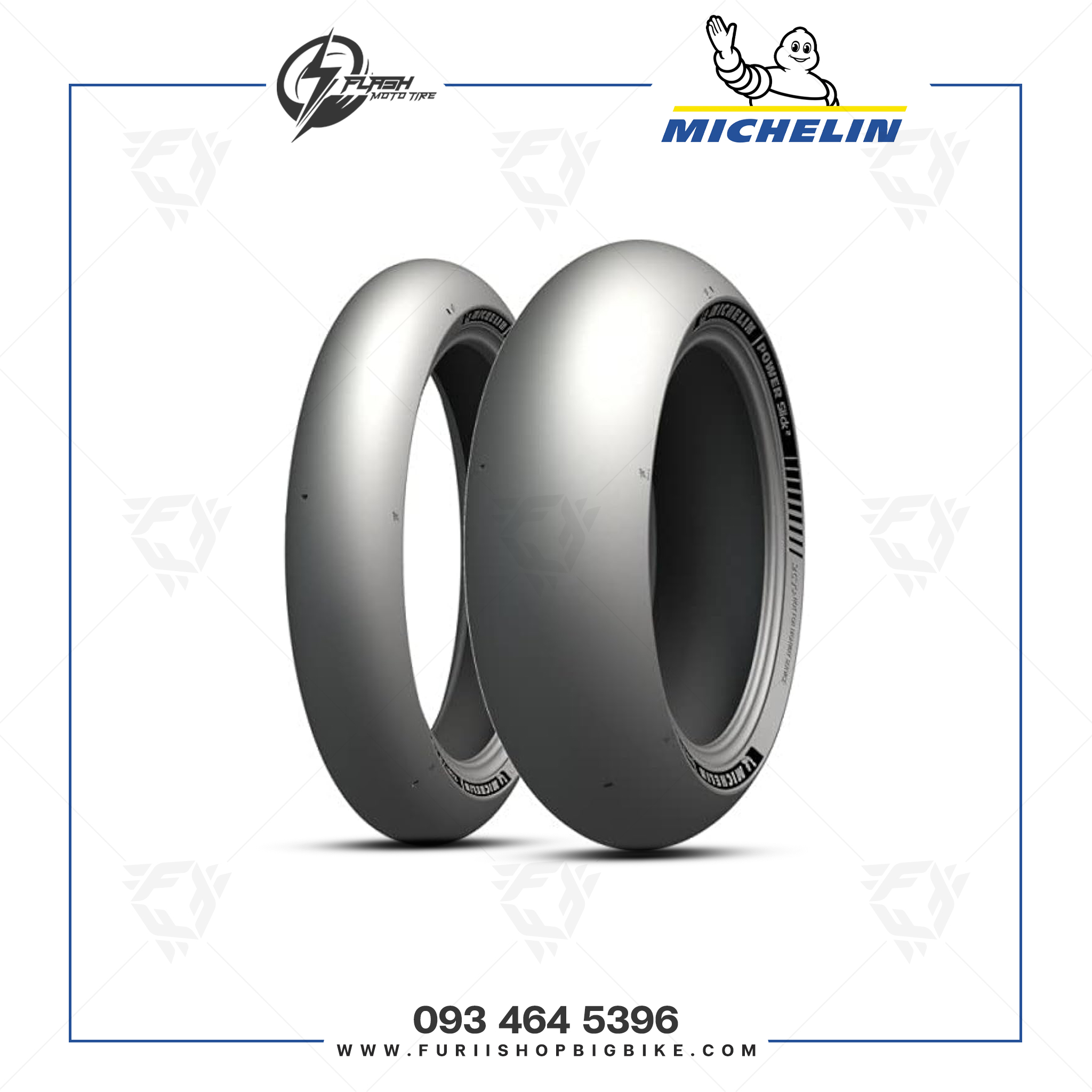 ยางมอเตอร์ไซค์บิ๊กไบค์ MICHELIN POWER SLICK EVO 120/70 ZR 17 M/C (58W) POWER SLICK EVO NHS F TL ยางบิ๊กไบท์ ยางBigbike Mototire