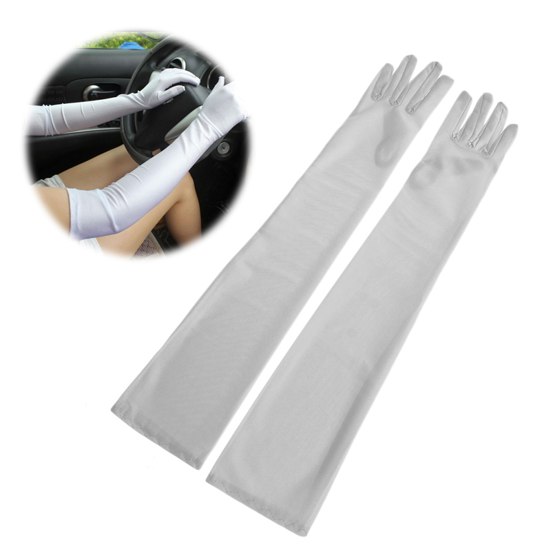 ถุงมือออกงาน แบบยาว 21 นิ้ว ถุงมือเจ้าสาว แนวโอเปร่า (opera glove)
