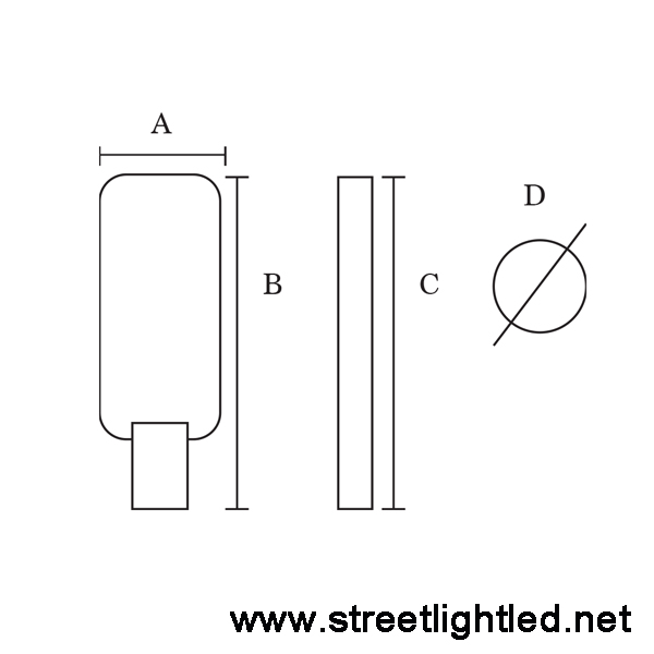 โคมไฟถนน LED ML 120w (แสงส้ม)