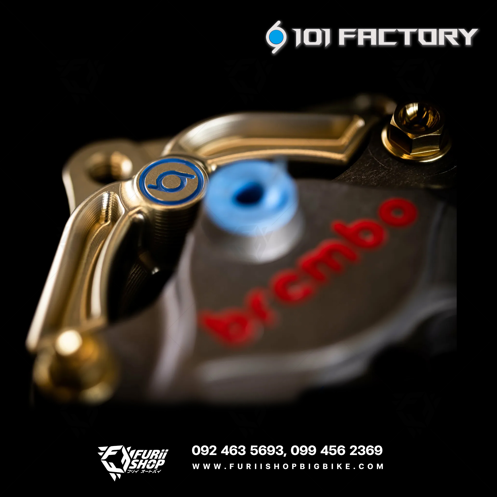 1O1 Factory - CMB2P-SP Brembo 2 Pot Adapter For Vespa Sprint / Primavera