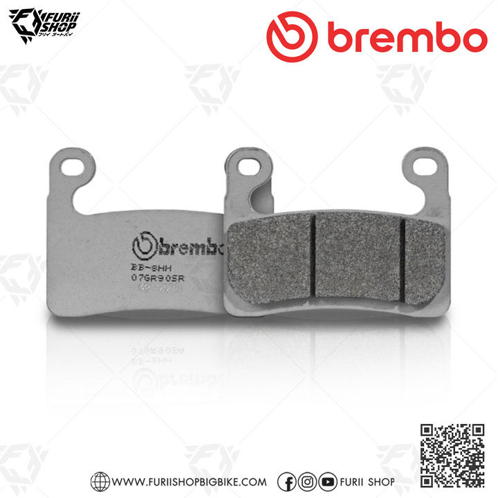 ผ้าเบรก Brembo (07GR90SR) : for BMW : R1250GS/RT 19-21 / S1000R 20-22 / S1000RR ABS 09-17 / R1250RT Sport 19-20 / S1000XR 15-19 / S1000RR (Hayes cal.) 09-14