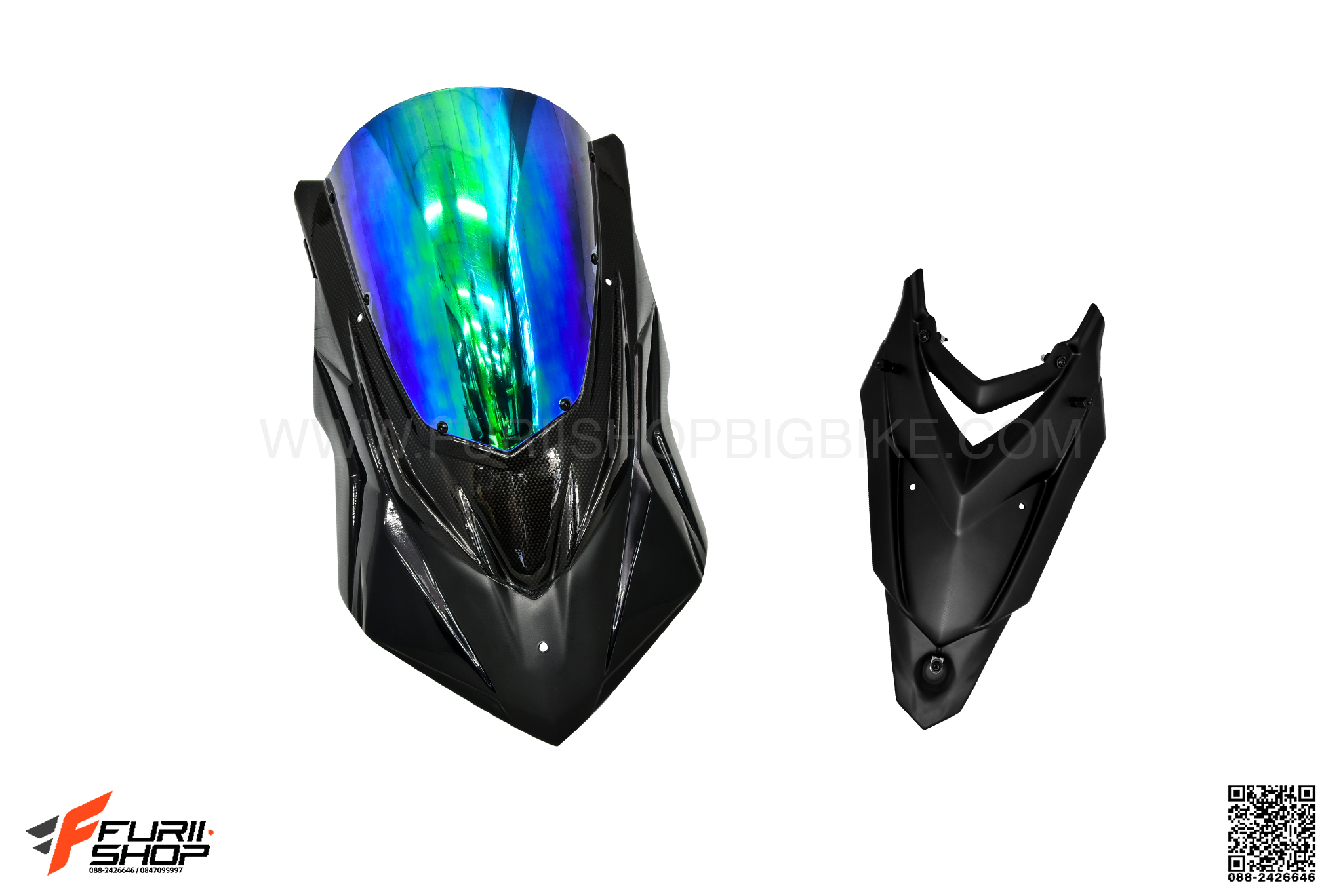 ชิวหน้า MOTOZAAA V.2 สีปรอท FOR KAWASAKI Z1000