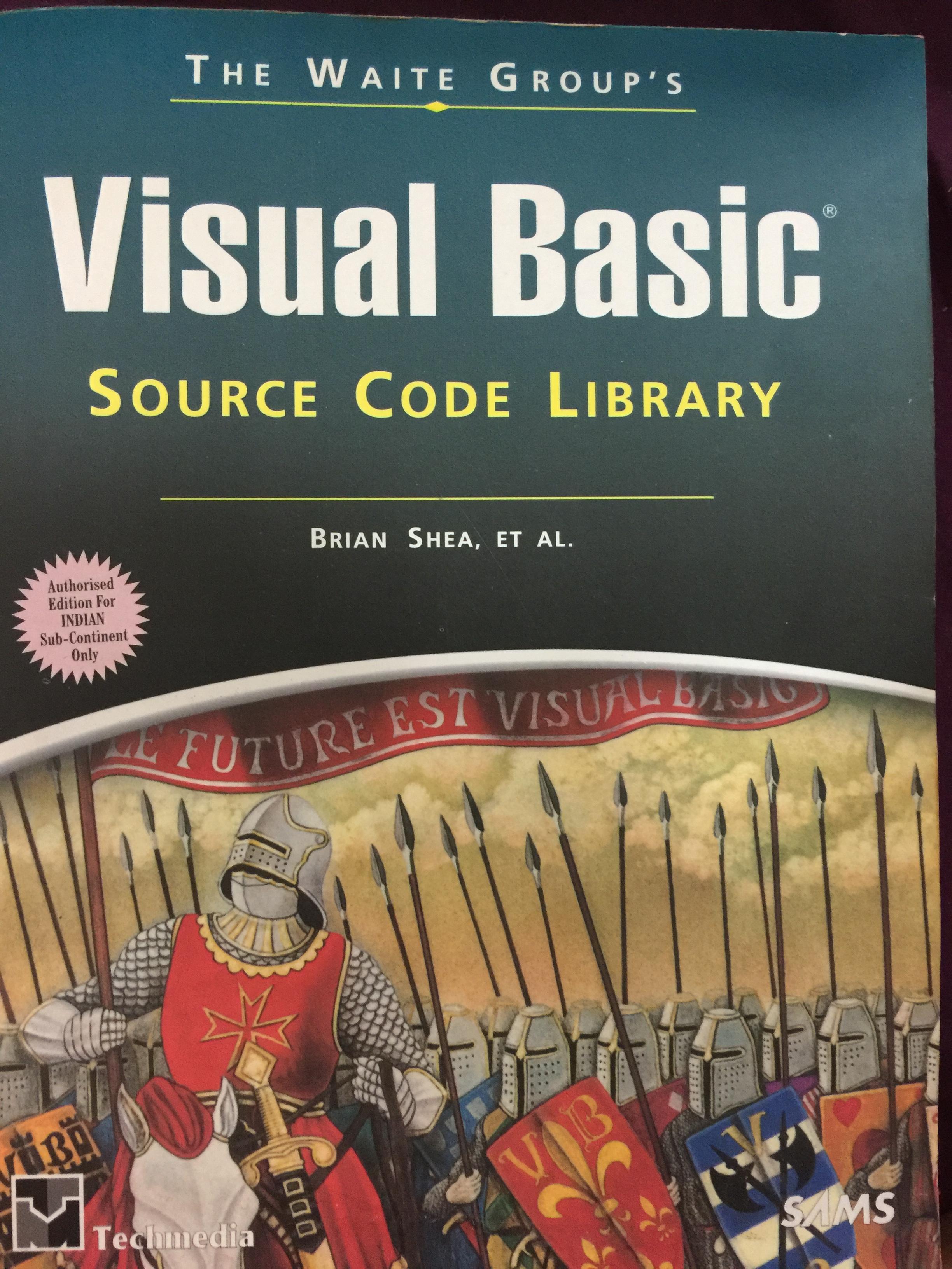 VISUAL BASIC. Source Code Library. ผู้เขียน Brian Shea,et al. แถม CD จำนวน 1 แผ่น 0 กก.
