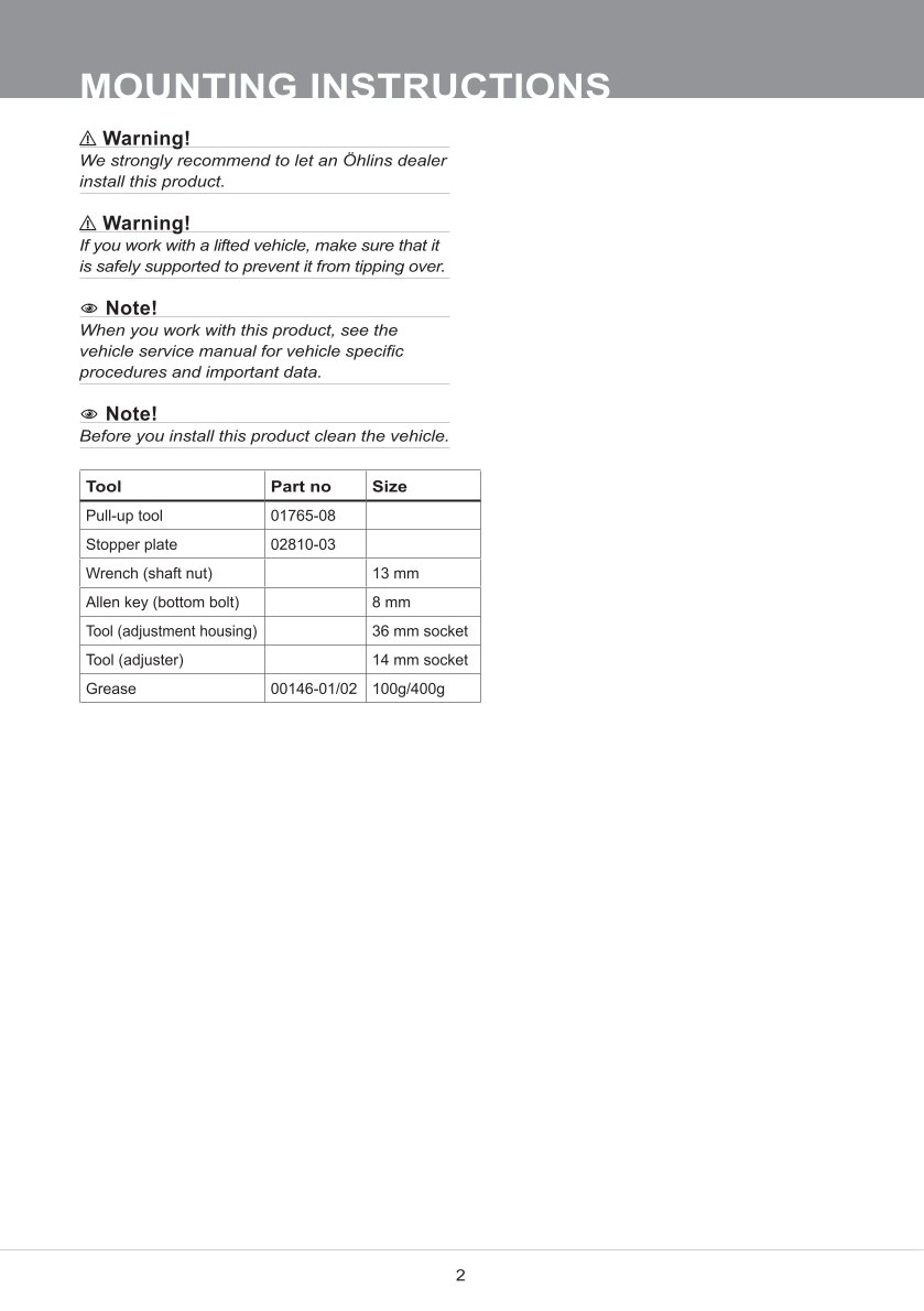สปริงโช้คหน้า Ohlins FKS204 For Yamaha Tracer 700/Tracer 7 (FJ-07) 2016-2019