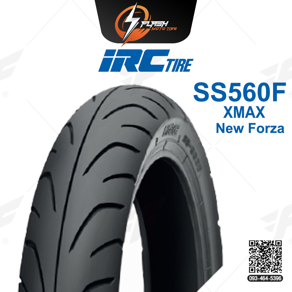 ยางขอบ15 ยางมอเตอร์ไซต์ IRC(ไออาร์ซี) SS-560 F TL (XMAX/New Forza) ยางหน้า 120/70 -15 ยางบิ๊กไบท์ ยางBigbike Mototire