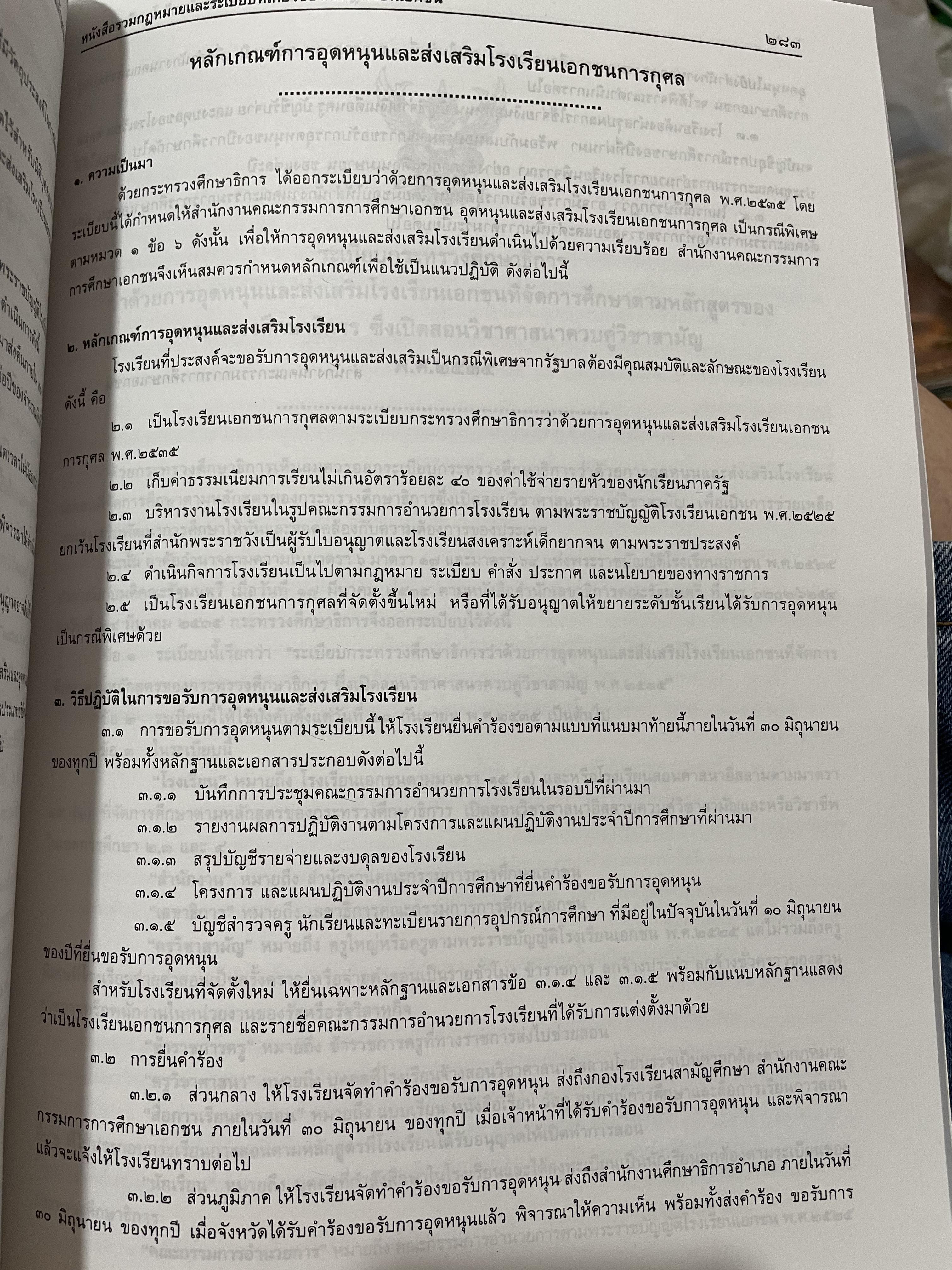 รวมกฎหมายและระเบียบที่เกี่ยวข้องกับโรงเรียนเอกชน 0 กก.