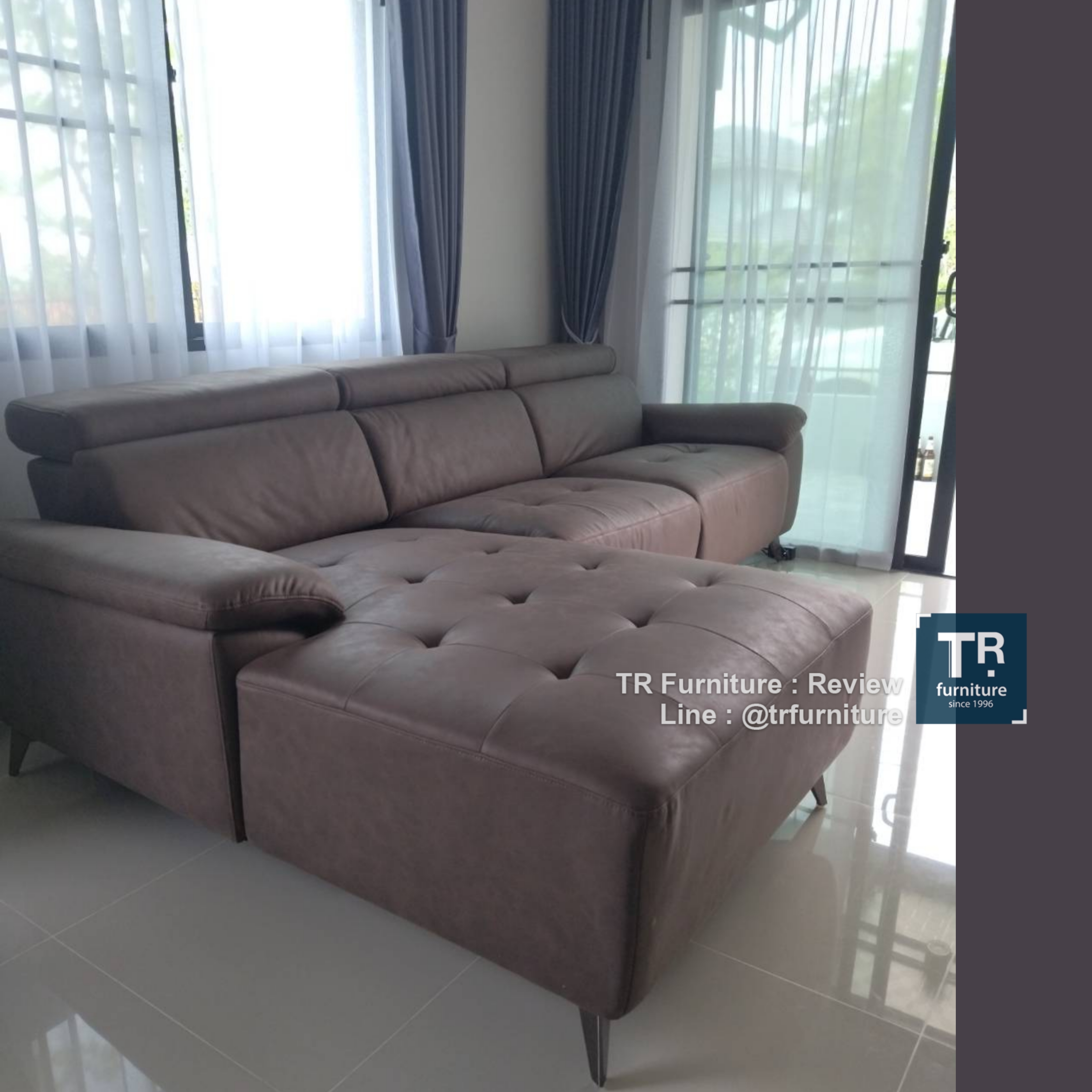 โซฟา L-Shape + Recliner รุ่น Wyn : Pocket Spring