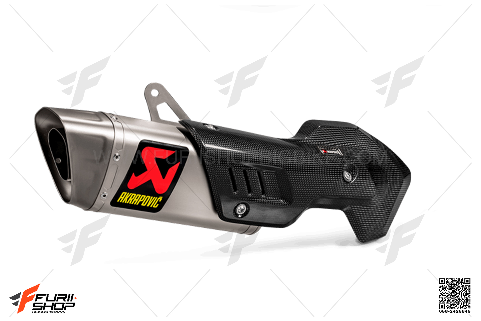 ท่อมอเตอร์ไซค์ AKRAPOVIC TITANIUM SLIP-ON FOR DUCATI Multistrada1200 2015-2017 / Multistrada 1260 2018-2021