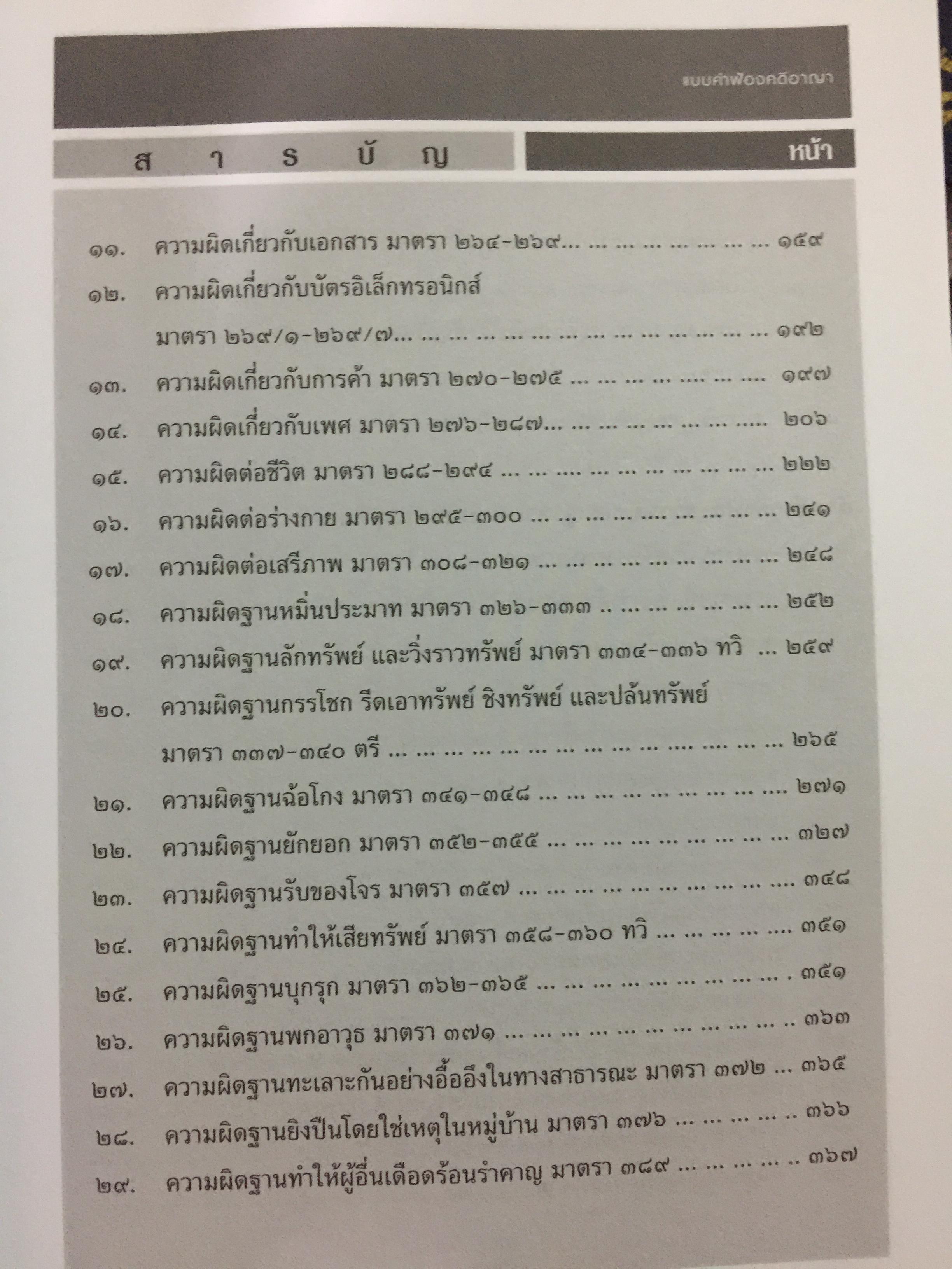 แบบคำฟ้องคดีอาญา(เรียงมาตรา) ตามประมวลกฎหมายอาญา และความผิดอาญา ตามพระราชบัญญัติต่างฯ รวมแบบคำร้อง และการเขียนอุทธรณ์-ฎีกา. ผู้เขียน สนอง แก่นแก้ว. ที่ปรึกษากรรมการ ป.ป.ช. อดีตอัยการอาวุโส 0 กก.