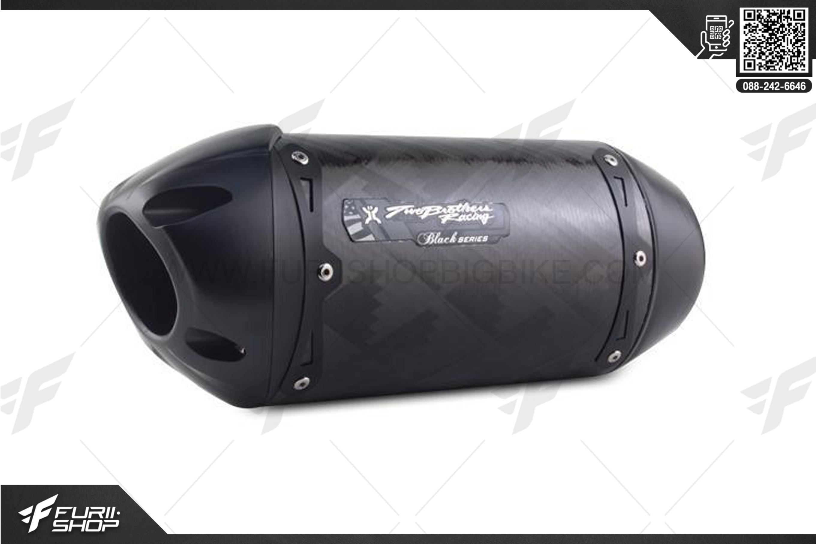 ท่อมอเตอร์ไซค์ ท่อไอเสีย Two brother Carbon Black Slip onFOR KAWASAKI NINJA400 ท่อแต่ง ท่อสูตร ท่อบิ๊กไบค์ ท่อBigbike ท่อไอเสีย