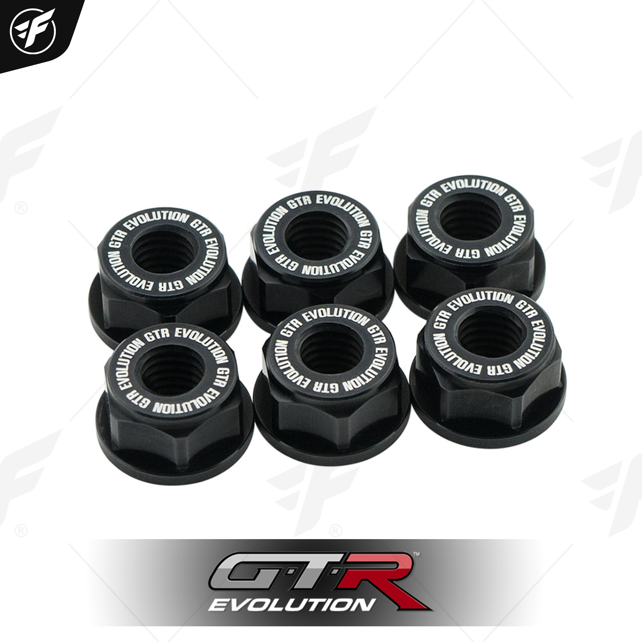 น็อตยึดสเตอร์หลัง CNC GTR MT-15/M-SLAZ M8 x 1.25 (6 ตัว) ดำ