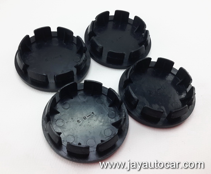 ฝาล้อรถยนต์ สำหรับ ล้อแม็ก สติ๊กเกอร์ TRD แดง ขนาด 58 มิล 1ชุด 4ชิ้น 58mm.