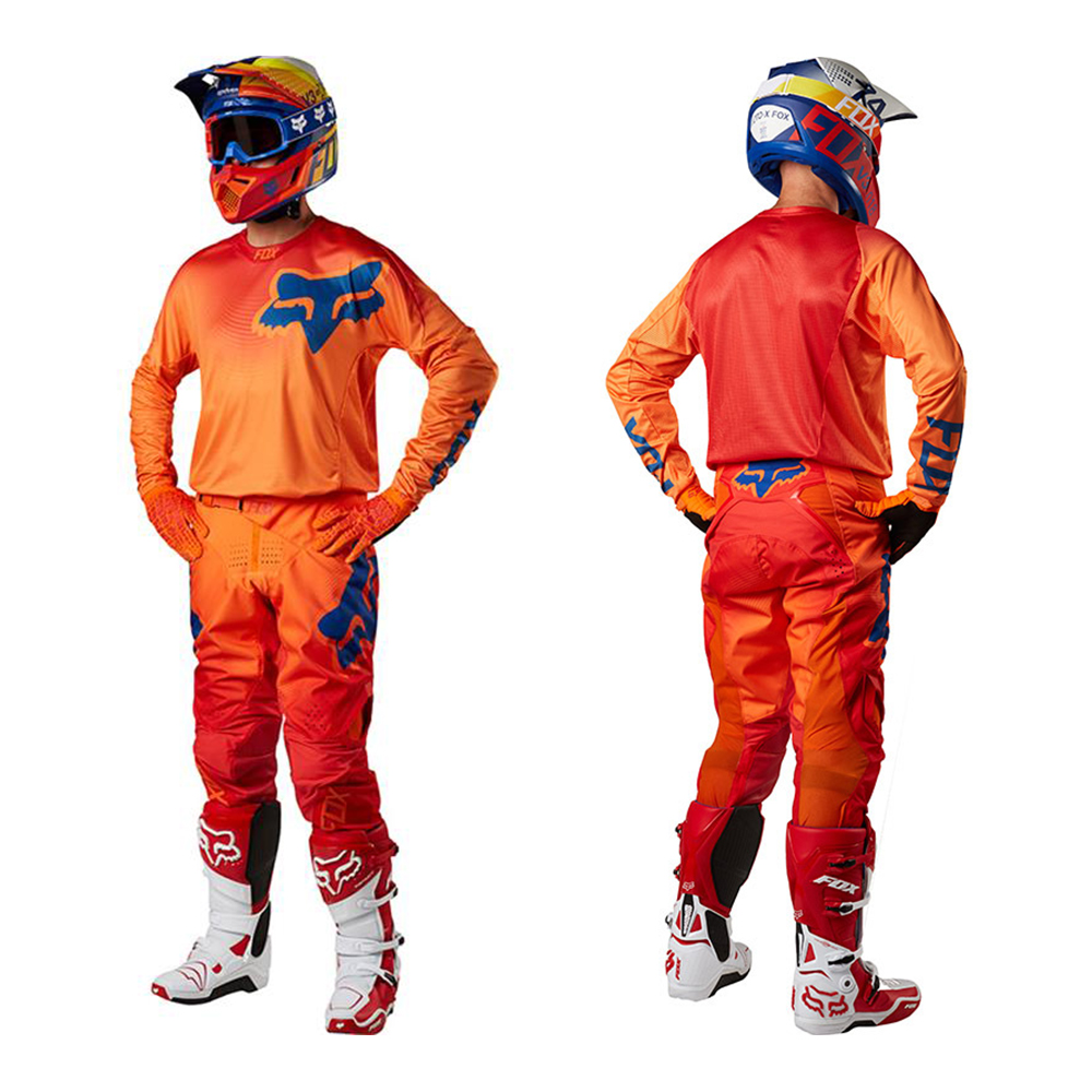 ชุดวิบาก ชุดขี่มอเตอร์ไซค์วิบาก Motocross-180 ส้ม-แดง