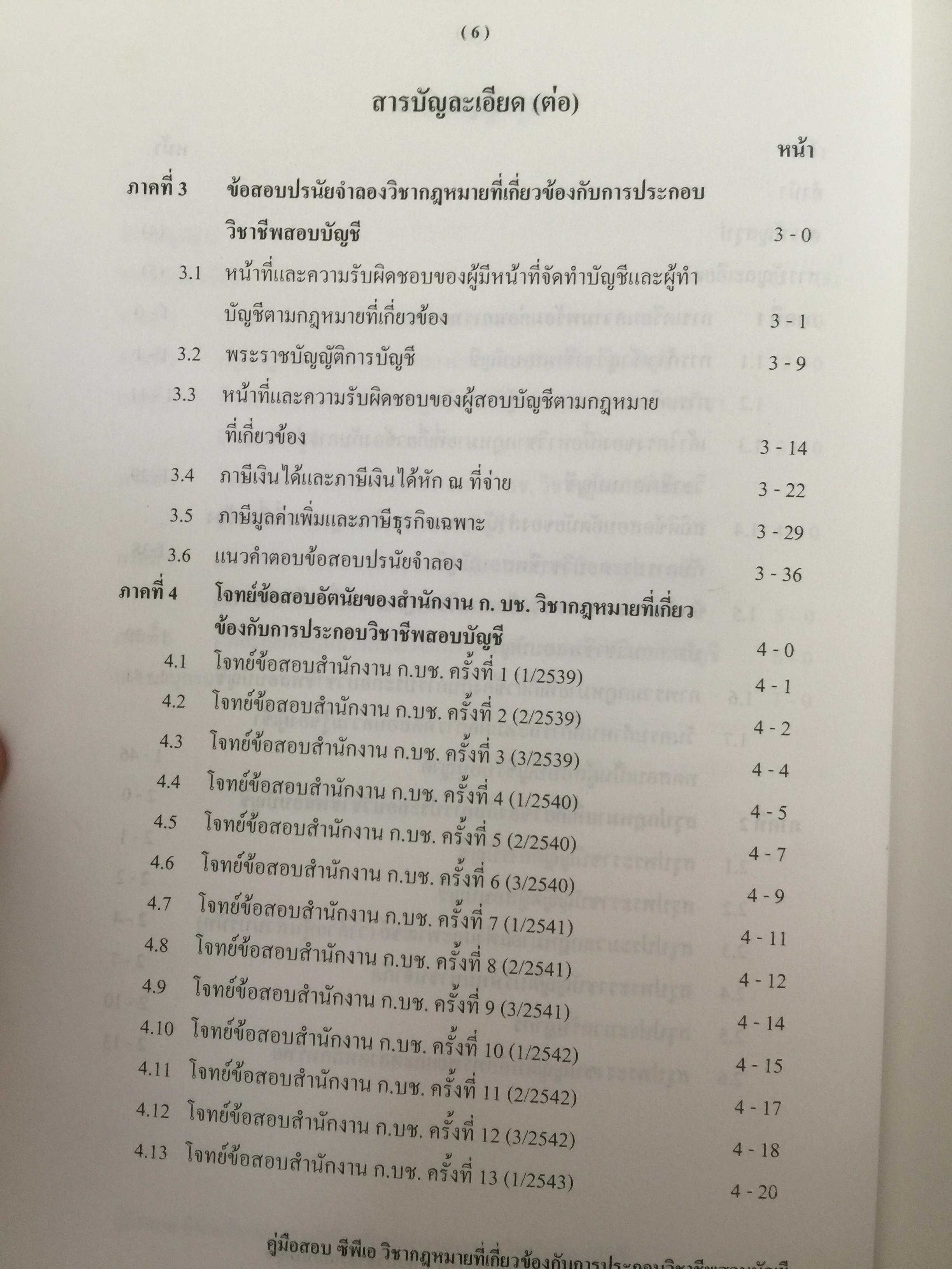 คู่มือสอบ ซีพีเอ (ผู้สอบบัญชีรับอนุญาต). วิชากฎหมายที่เกี่ยวข้องกับการประกอบวิชาชีพสอบบัญชี. โดย นิพันธ์ เห็นโชคชัยชนะ และคณะ 7,500 กรัม