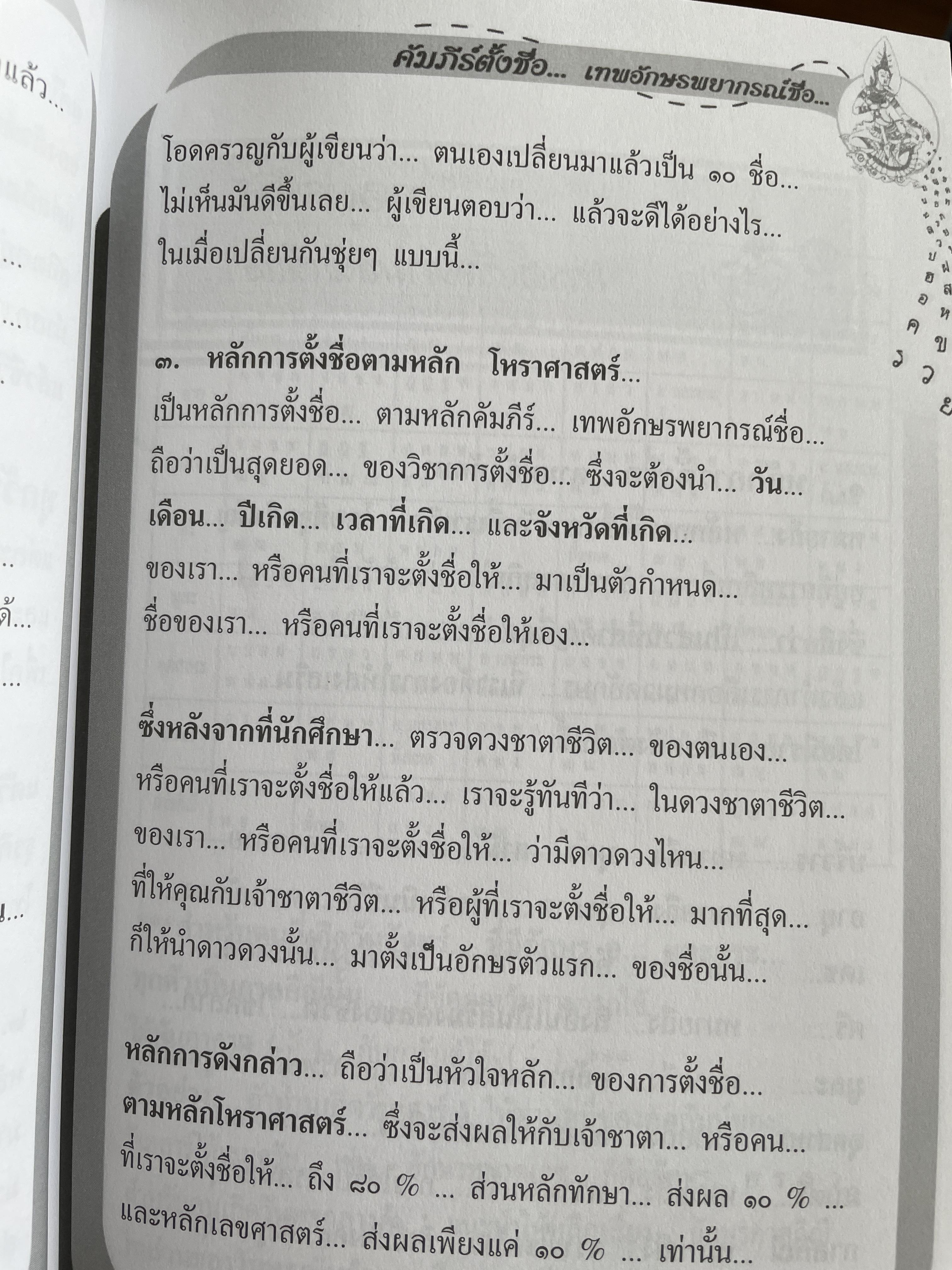 คัมภีร์ตั้งชื่อ….เทพอักษรพยากรณ์ชื่อ เจาะลึก…สุดยอดคัมภีร์โหราศาสตร์ไทย ผู้เขียน อาจารย์ ภพประพัทธ์ ภูมิเมฆินทร์ 1,200 กรัม