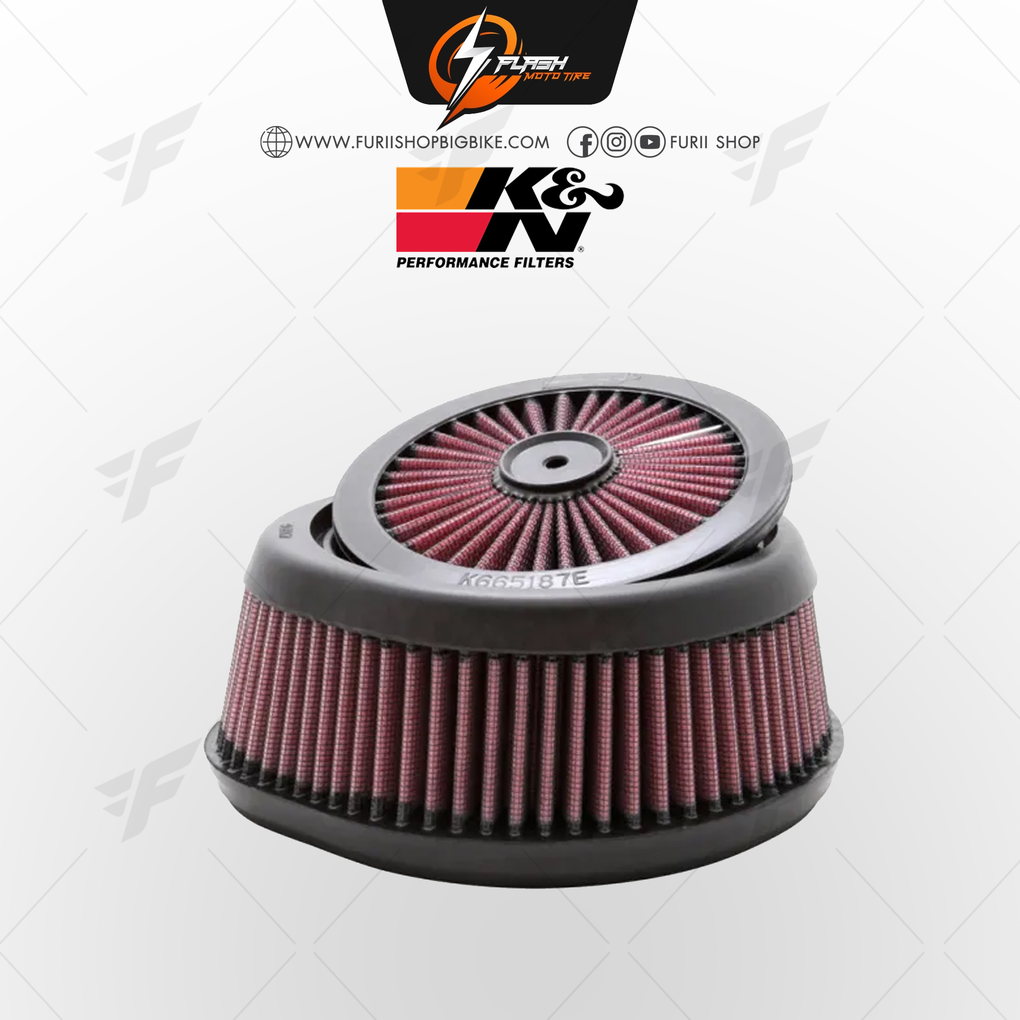 กรองอากาศ K&N สำหรับ YAMAHA