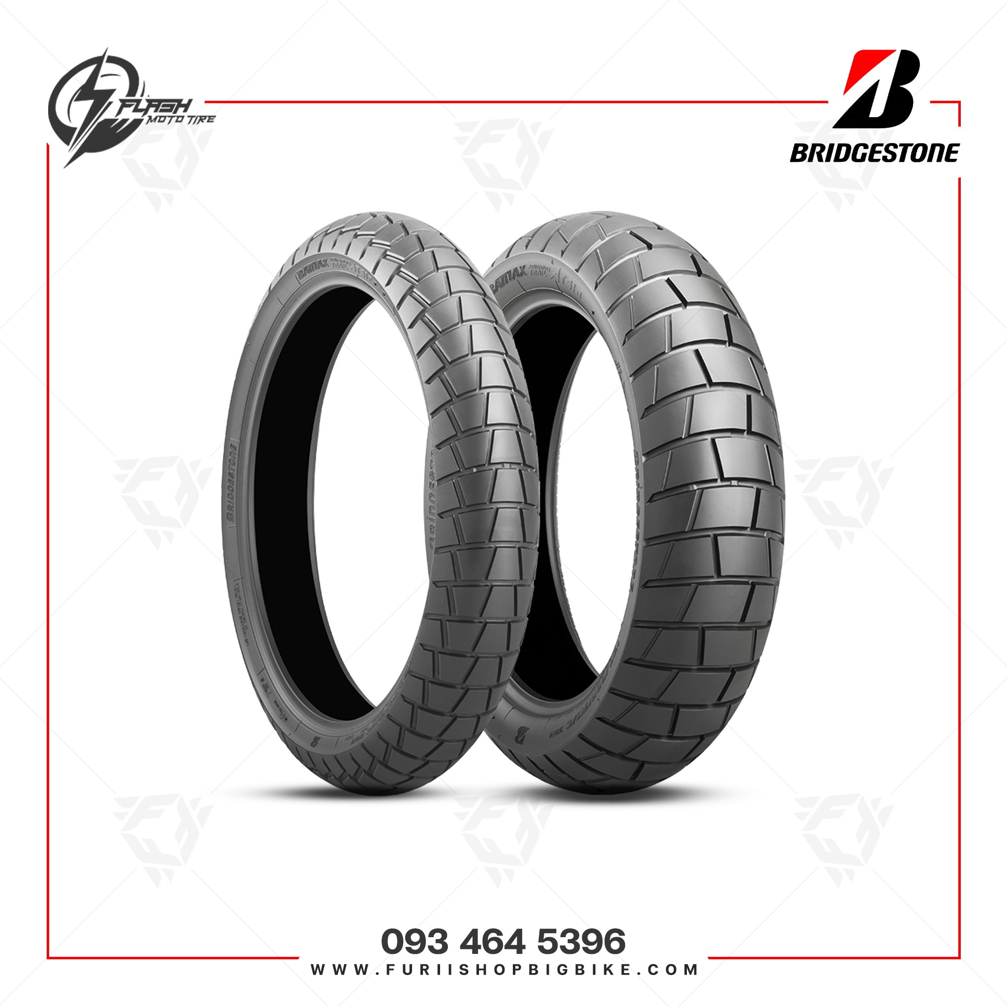 ยางมอเตอร์ไซค์ Bridgestone Battlax AT41 : F 120/70R19 + R 170/60R17