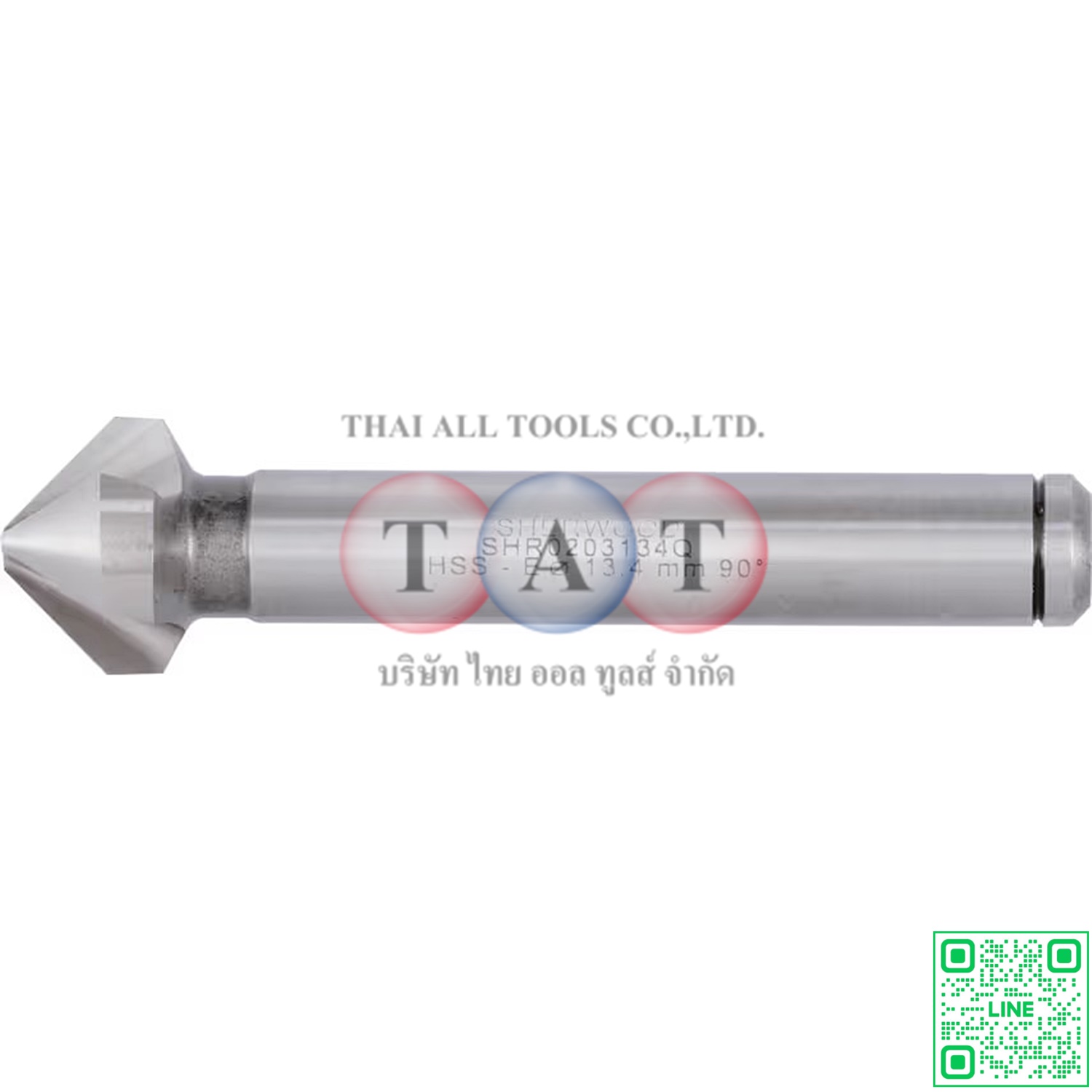 Sherwood 90°, Countersink, 13.4mm, Straight Shank, 3 fl, Cobalt High Speed Steel SHR0203134Q