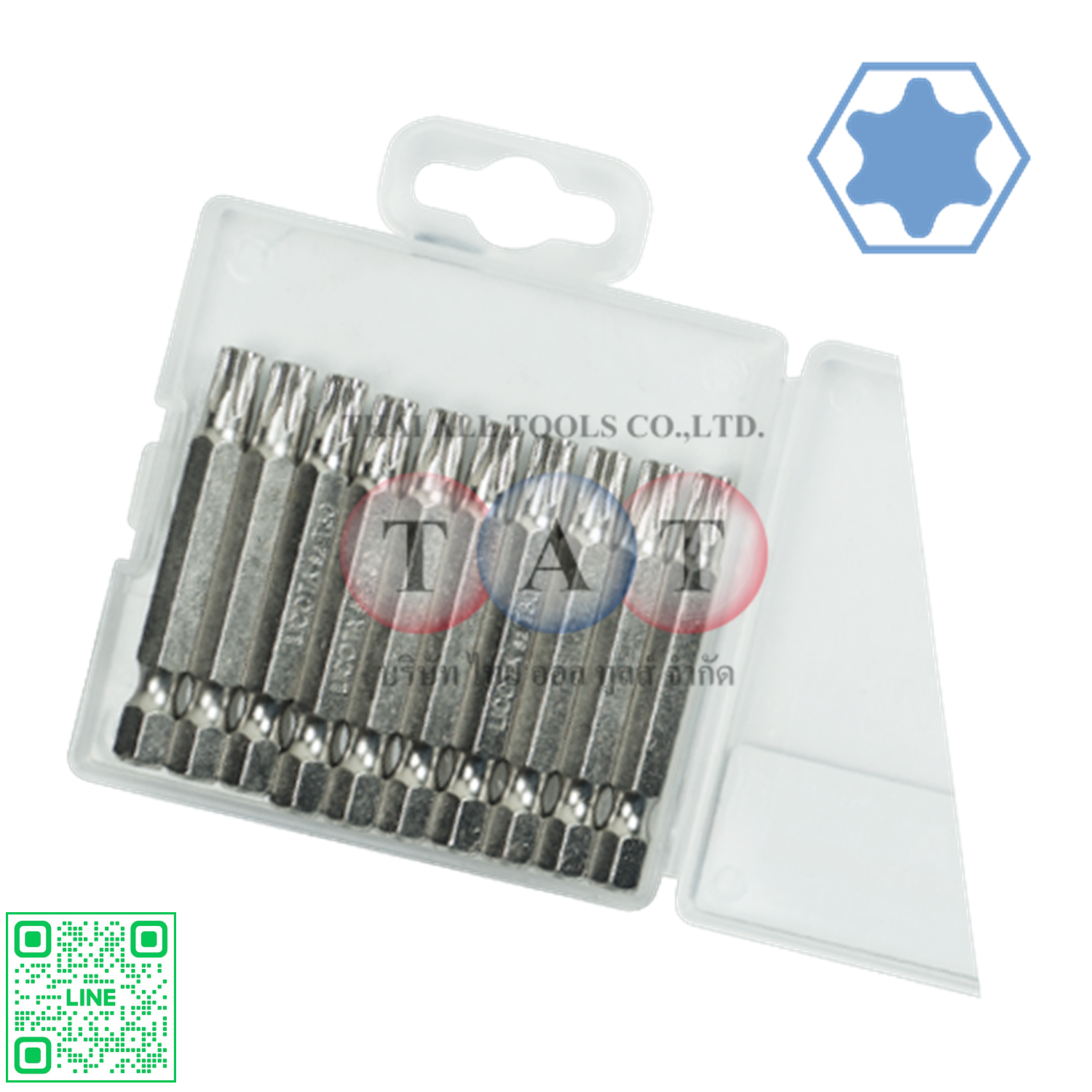 ดอกไขควงหัวแฉก 1/4" L50มม เบอร์ 30 10pcs/set LICOTA BTX105030