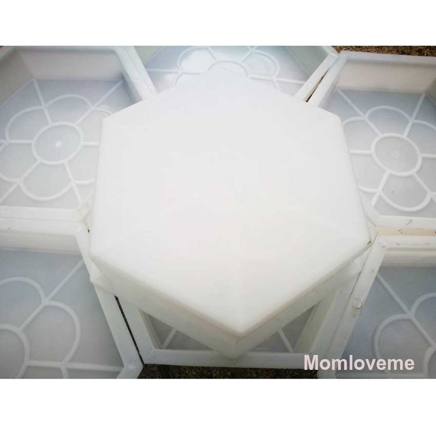 แม่พิมพ์ทางเดิน diy ขนาด 28x23x5 cm ลายดอกไม้ 6 เหลี่ยม