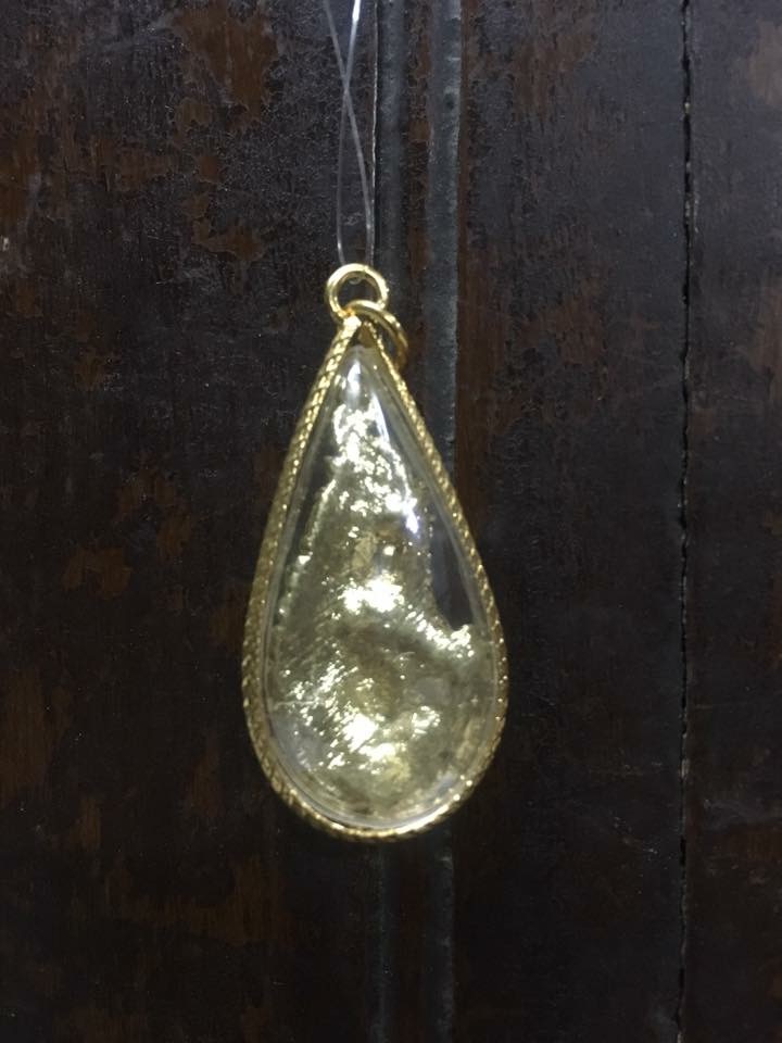 จี้พญานาค กรอบทองไมครอน พร้อมลูกแก้วตรงกลาง