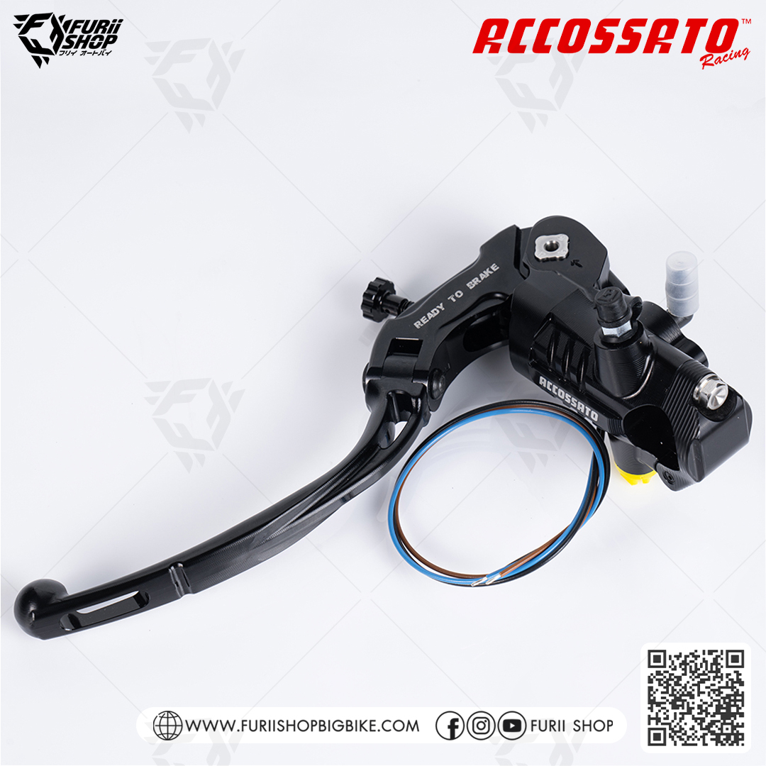 ปั้มเบรกซ้าย/คลัตช์ Accossato Master Cylinder CNC พับได้