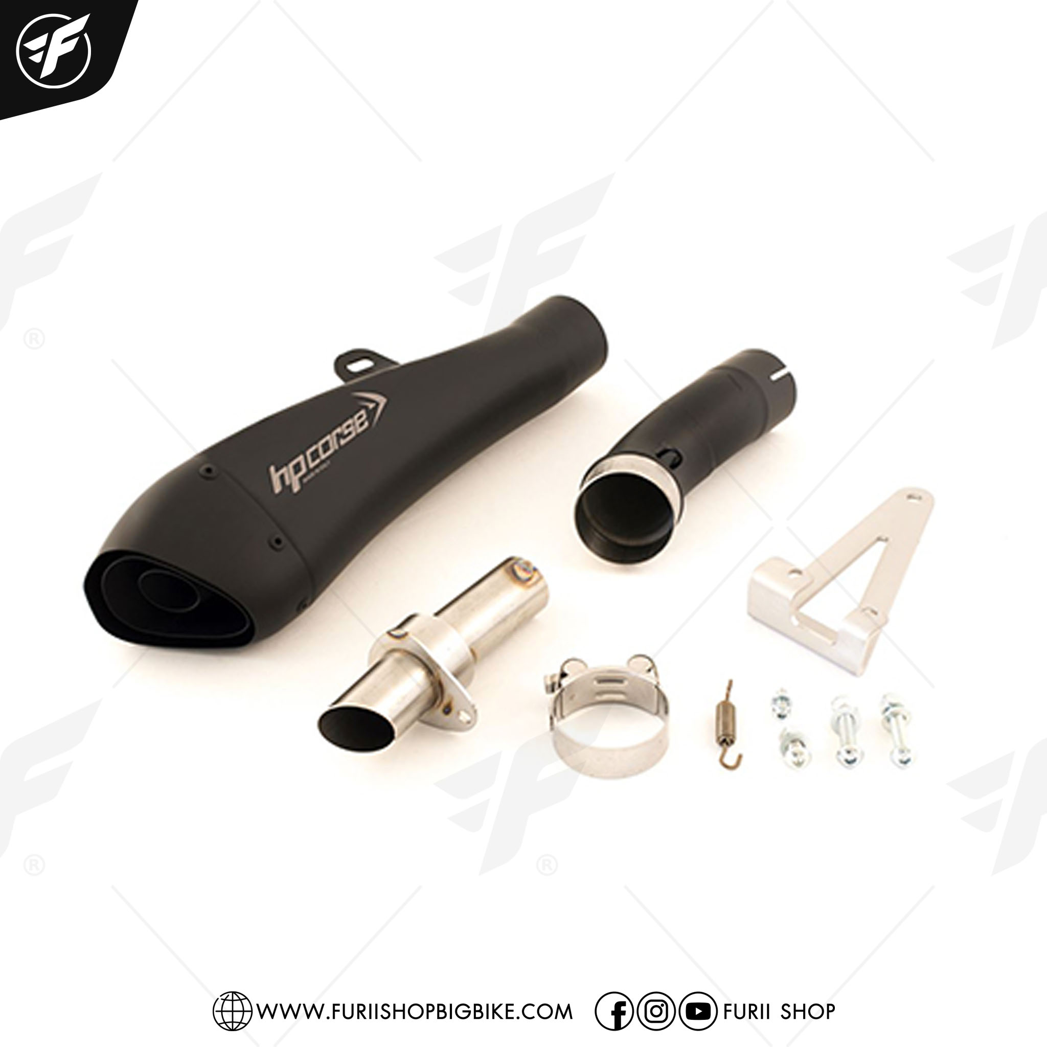 ท่อ HPcorse Hydrôform Slip on Black FOR Triumph Speed Triple 1050 16-20