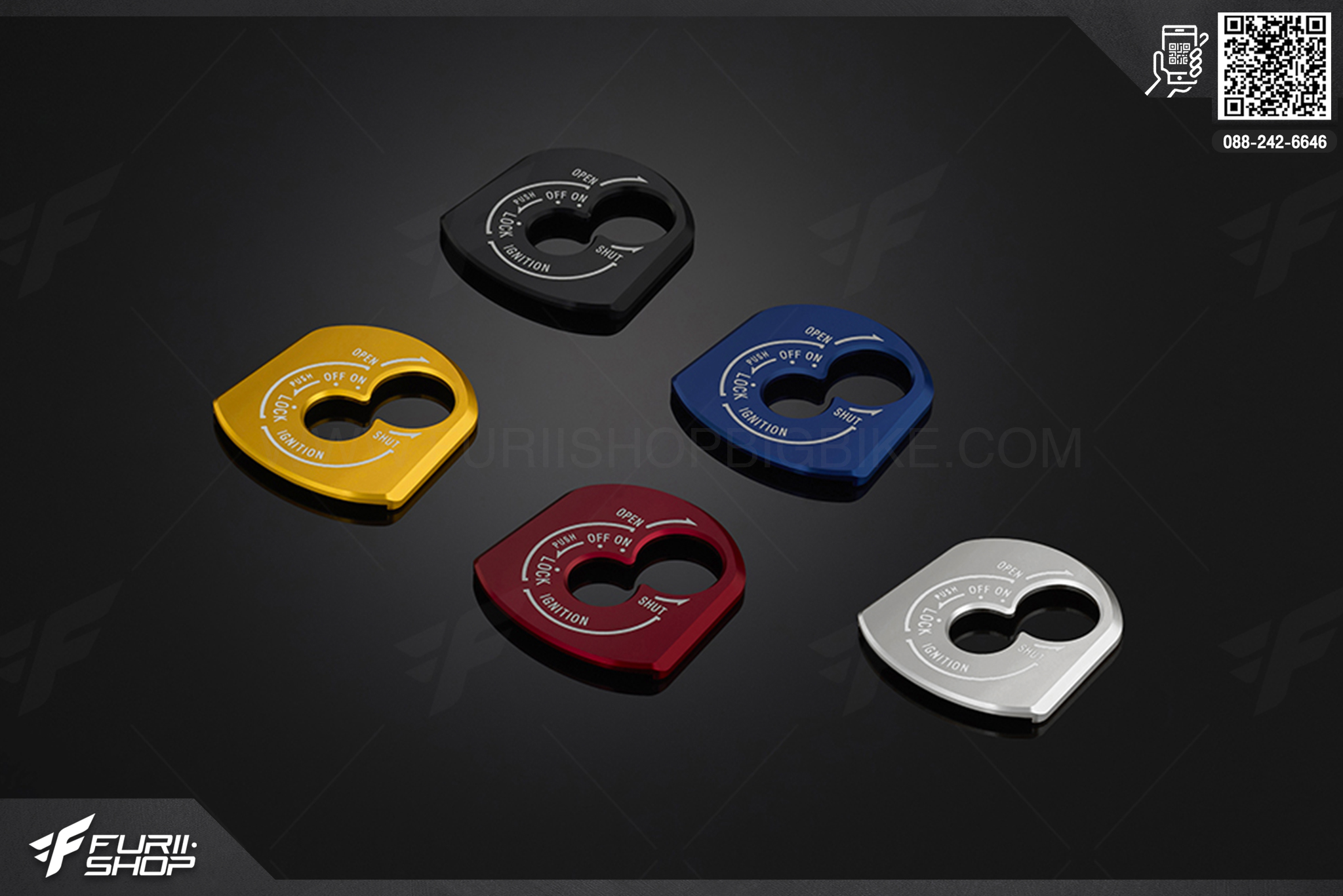 เบ้ากุญแจ Ignition Switch Cover Bikers Yamaha M-Slaz ฝาปิดสวิทซ์กุญแจ