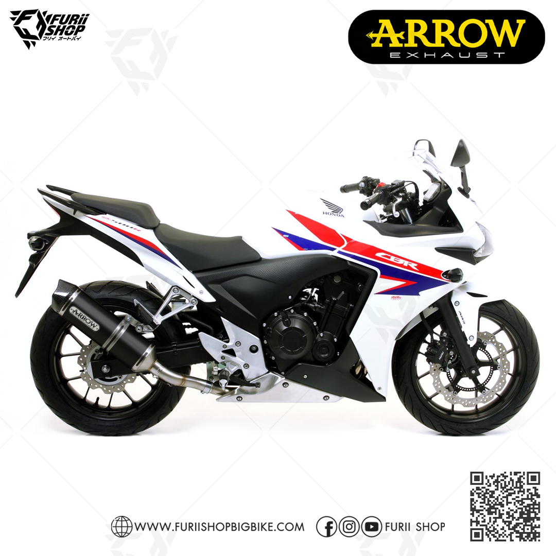 ท่อมอเตอร์ไซค์ Arrow Slip on Dark : for Honda CBR 500 X/F/R 2016-2018 All New !!