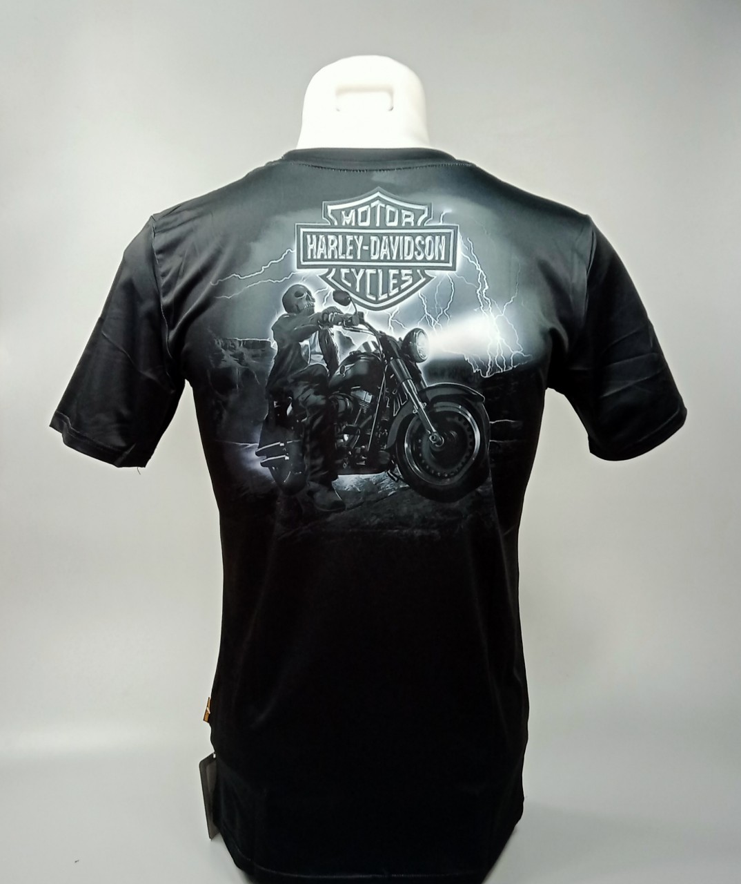 เสื้อยืดแขนสั้น HD Y04 ผ้านาโน สกรีลายกระโหลกส้ม L,XL,XXL