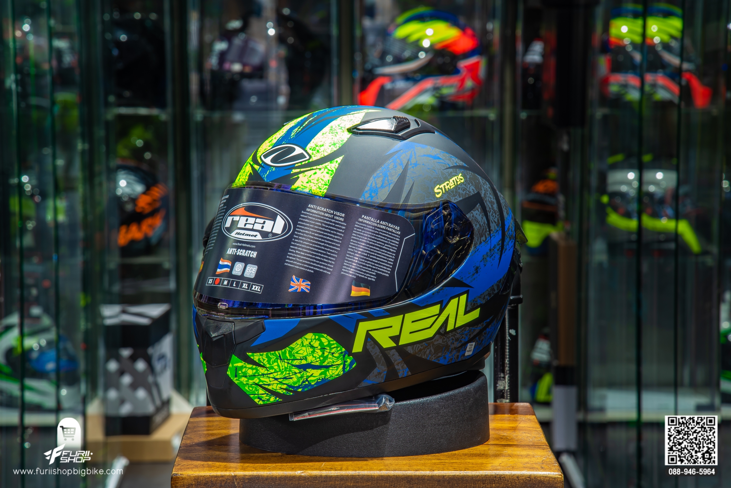 หมวกกันน็อค REAL RAPTOR STRATOS ดำ-เหลือง(ด้าน)