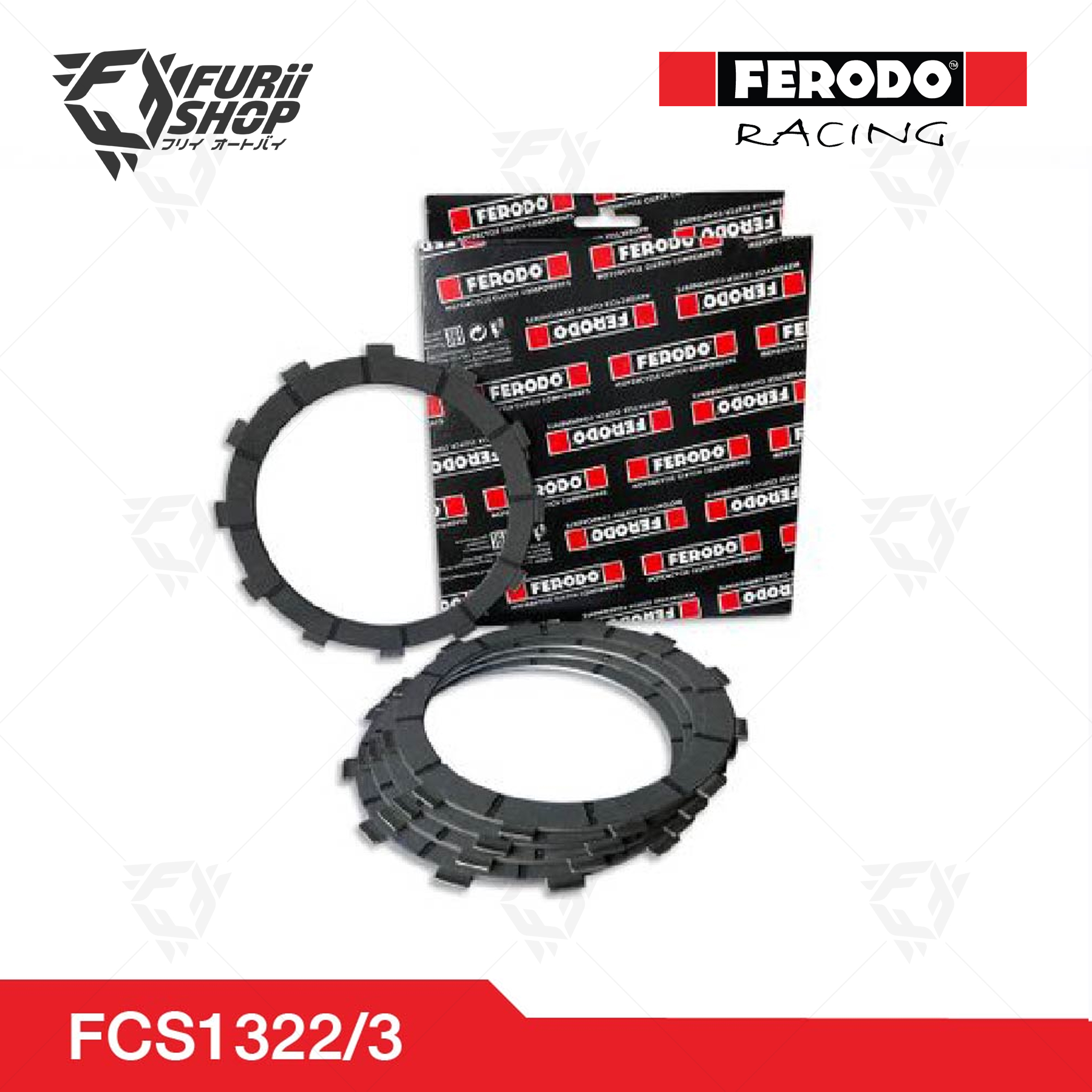 ชุดแผ่นเหล็ก + แผ่นคลัช Racing FERODO RACING CLUTCH For DUCATI (FCS1322/3)