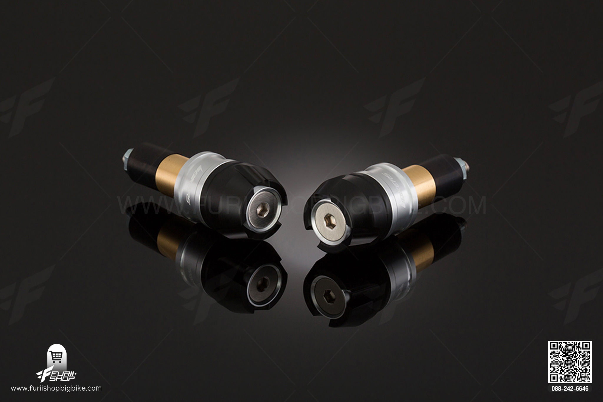 แฮนด์บาร์ Handle Bar Caps (used with BIKERS Handle Bar) Bikers Ninja650, Z650, Versys650 2015-2019