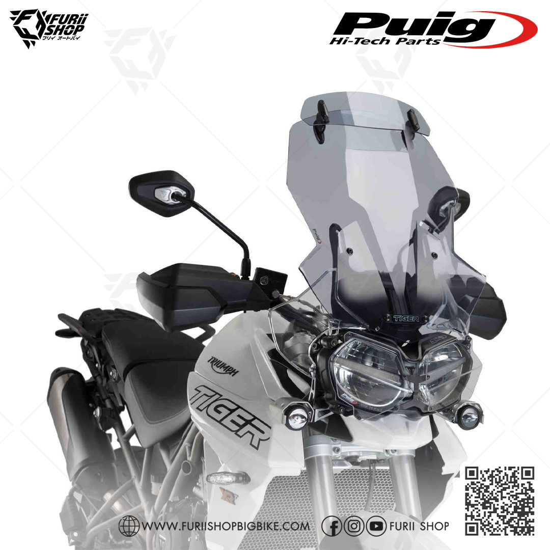 ชิลด์หน้า Puig Windshield Touring 2 Steps : for Triumph Tiger800 2018-2019