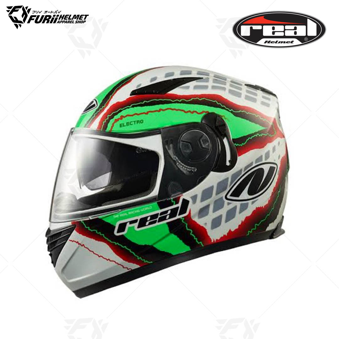 หมวกกันน็อค REAL : BRAVO ELECTRO GREEN