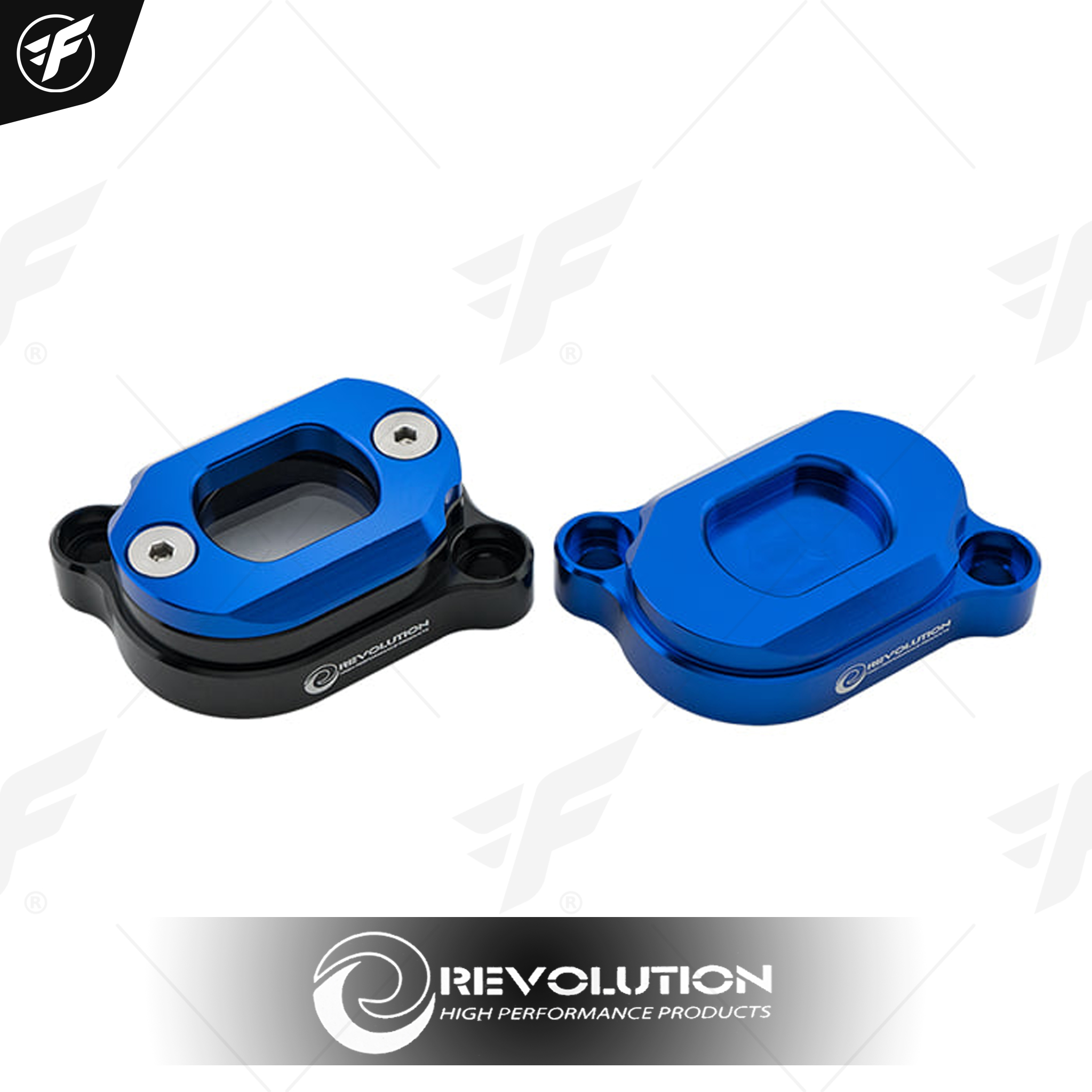 ฝาปิดช่องปรับตั้งวาล์ว มีเนียม+อคริลิค REVOLUTION MONKEY-125/CT-125/MSX-125 น้ำเงิน