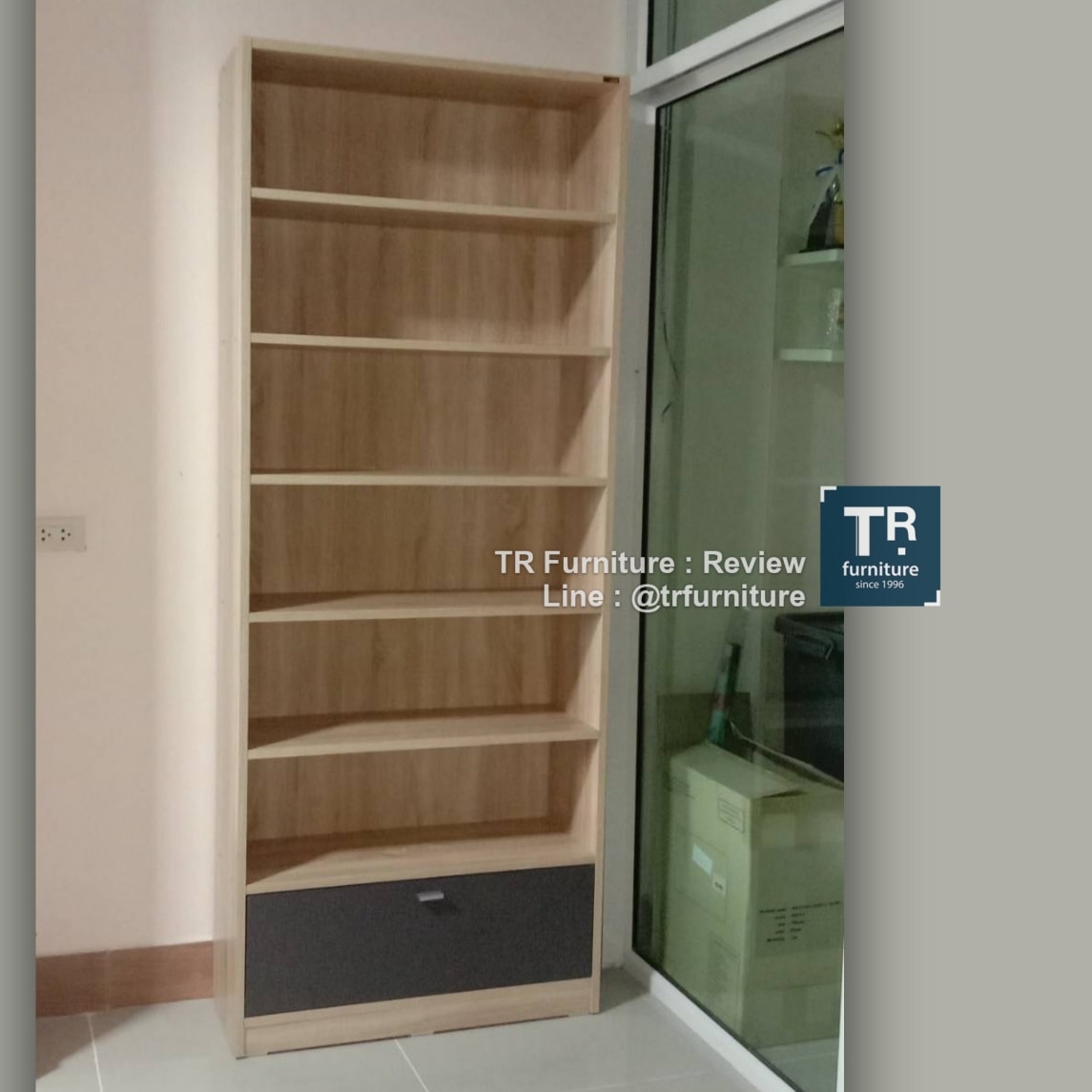 ชั้นวางหนังสือ 80 ซม. รุ่น BK80 สีขาวล้วน