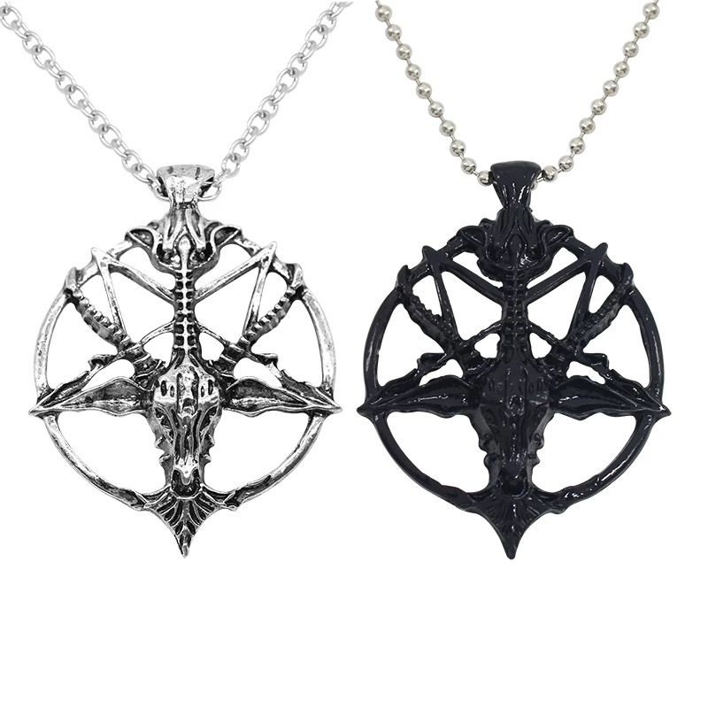 สร้อยคอ พร้อมจี้ Pentagram ดาว 5 แฉก กลับหัว