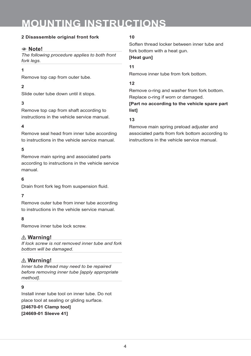 สปริงโช้คหน้า Ohlins FKR128 For Triumph Street Triple RS 2022