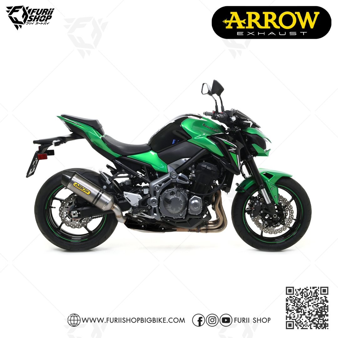 ท่อมอเตอร์ไซค์ Arrow Slip on Titanium-Carbon : for Kawasaki Z900 2017-2019