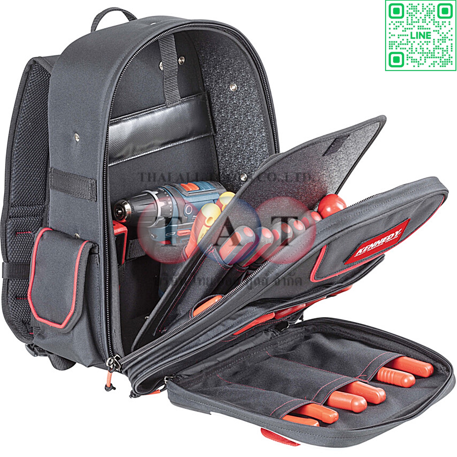 KEN5934130K กระเป๋าเป้ใส่เครื่องมือพร้อมกระเป๋า 30ซม.x14ซม.x 40ซม. KENNEDY