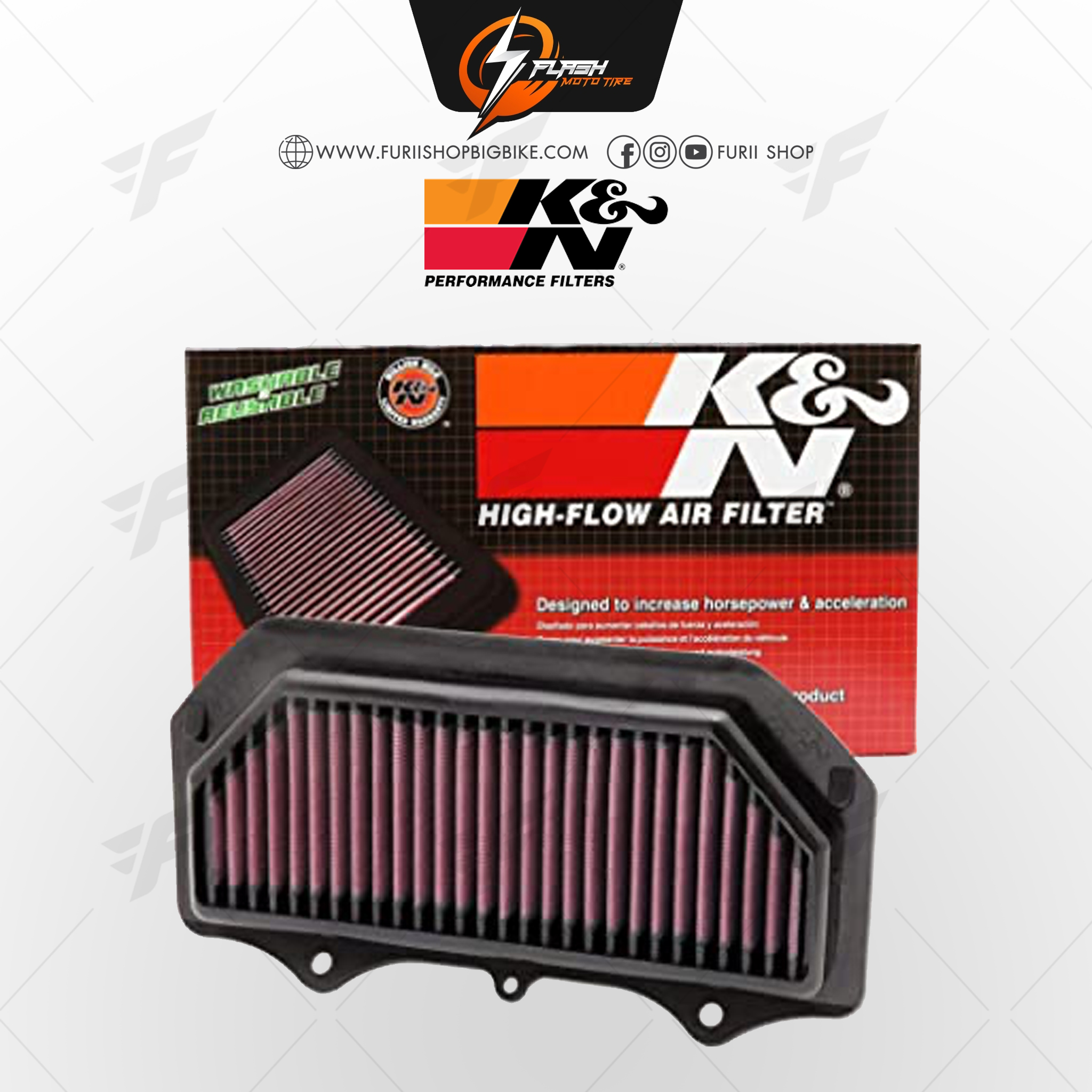 กรองอากาศ K&N สำหรับ SUZUKI