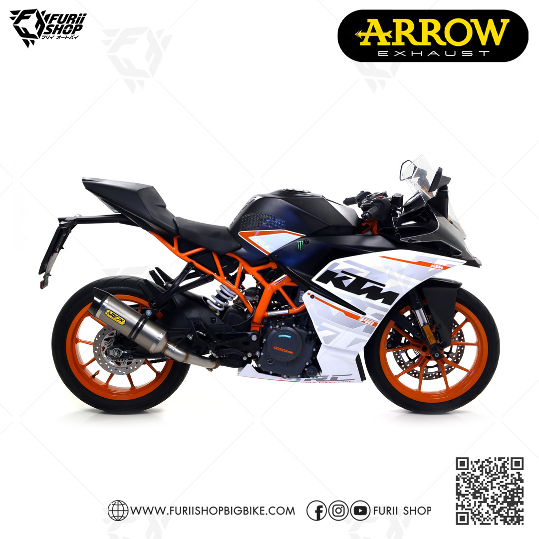 ท่อมอเตอร์ไซค์ Arrow Slip on Titanium-Carbon : for KTM Duke 390/RC 390 17-19
