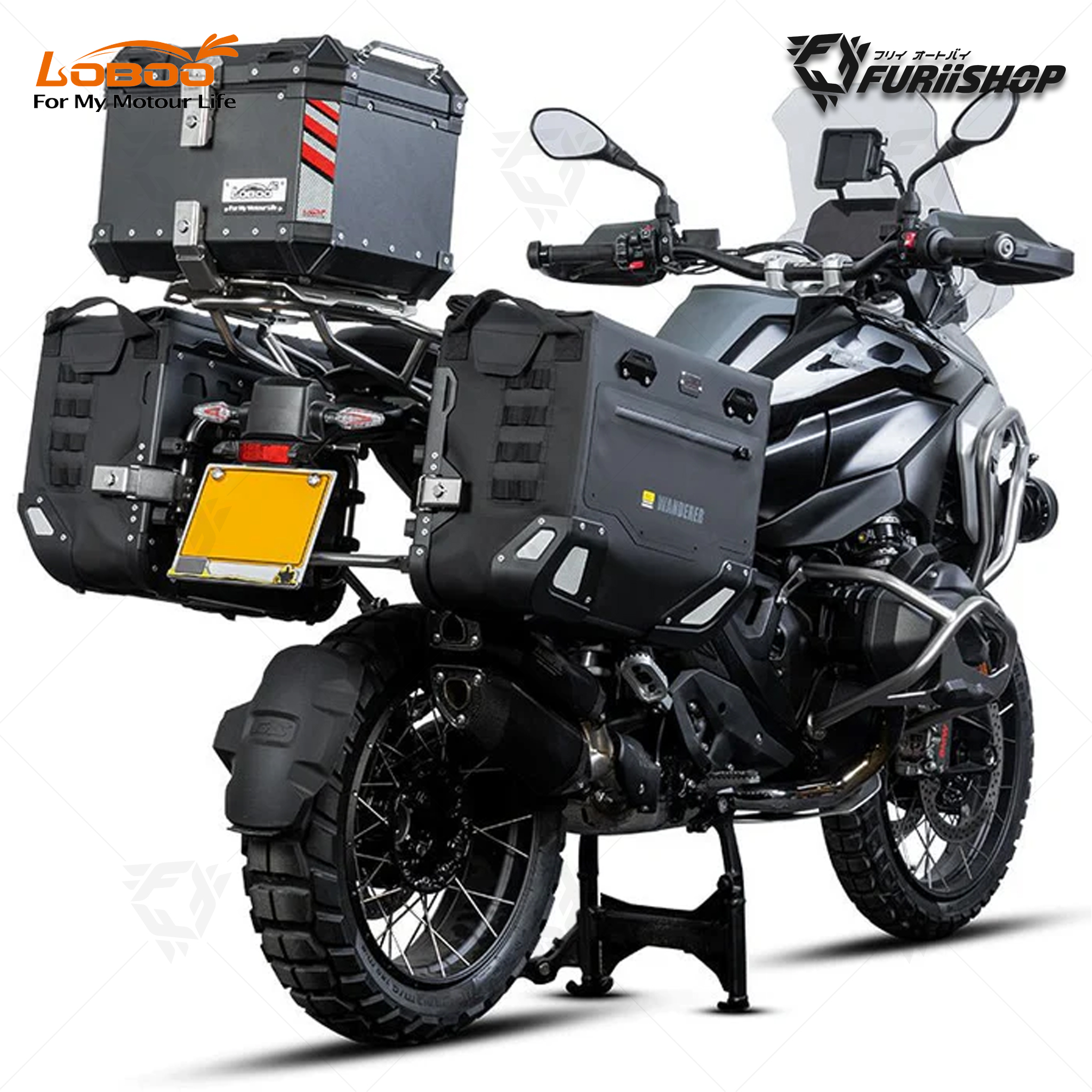Wanderer Side Bag BCB40T-40T กระเป๋าติดแรคข้าง ขนาด 40+40 ลิตร สีดำ