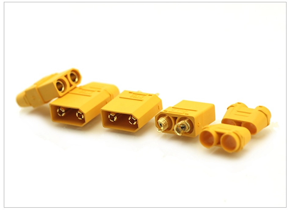คอนเนกเตอร์ XT90 1 คู่ แบบมีฝาปิด ( connector terminalXT90 ,90A Male & Female Bullet Connectors Plug ,ขั้วต่อแบตเตอรี่ )